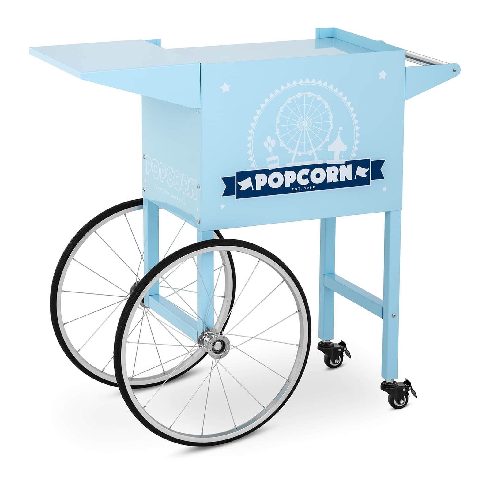 Royal Catering Popcornmaschine Wagen für Popcornmaschine – blau