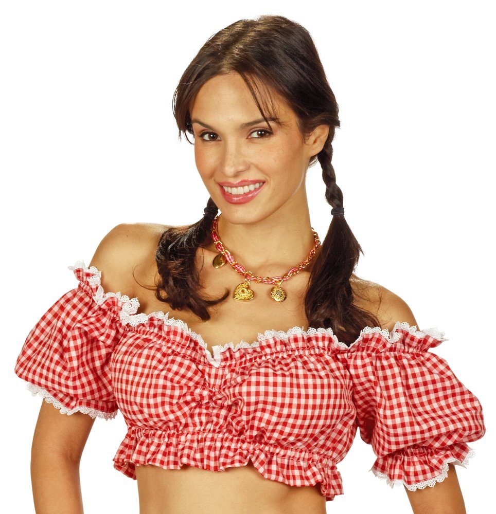 Carmen Fanny andrea-moden Weiß Rot Trachtenbluse Trachtenbluse