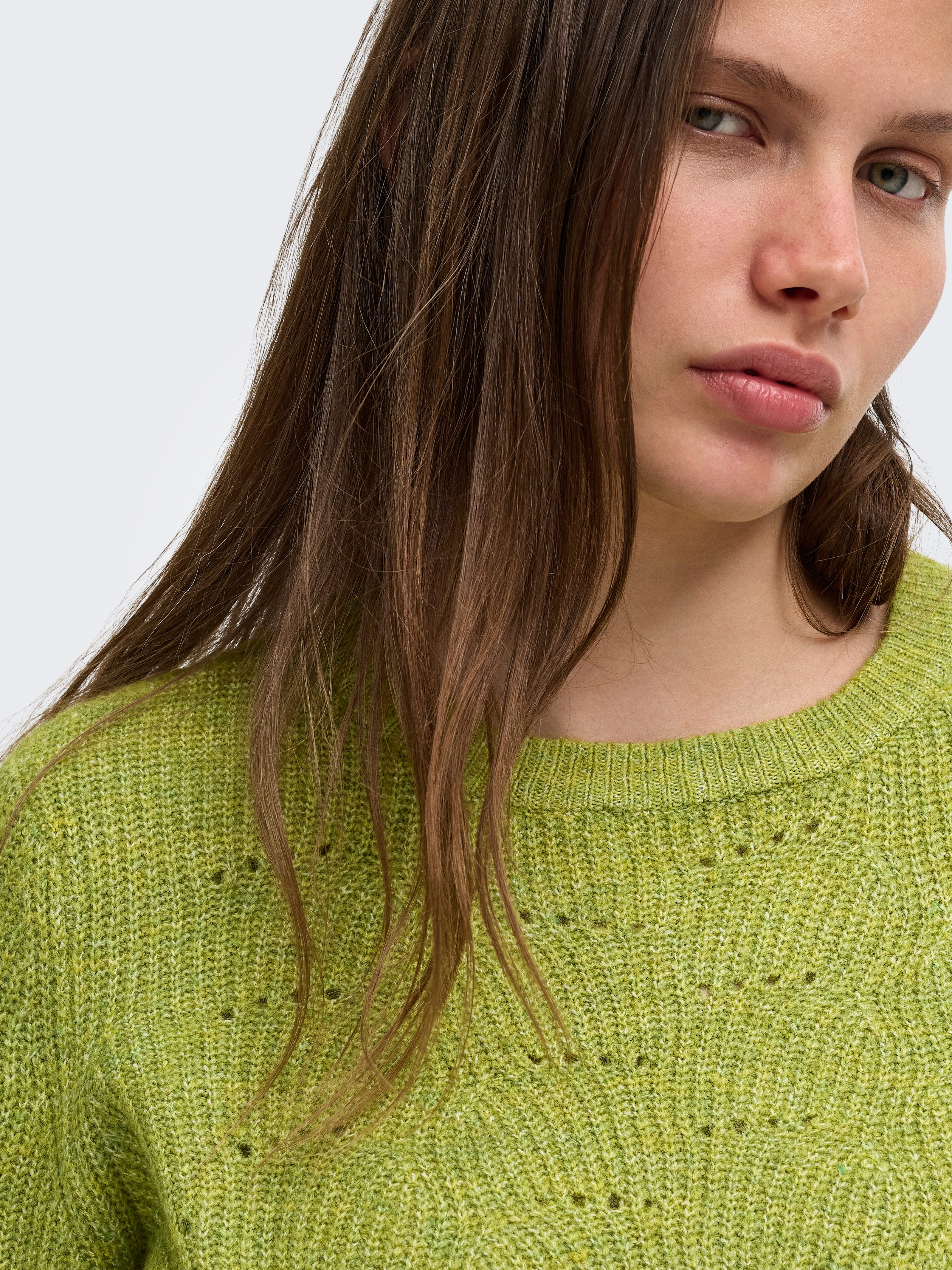 ONLY Rundhalspullover ONLLOLLI L/S PULLOVER KNT NOOS Materialmix