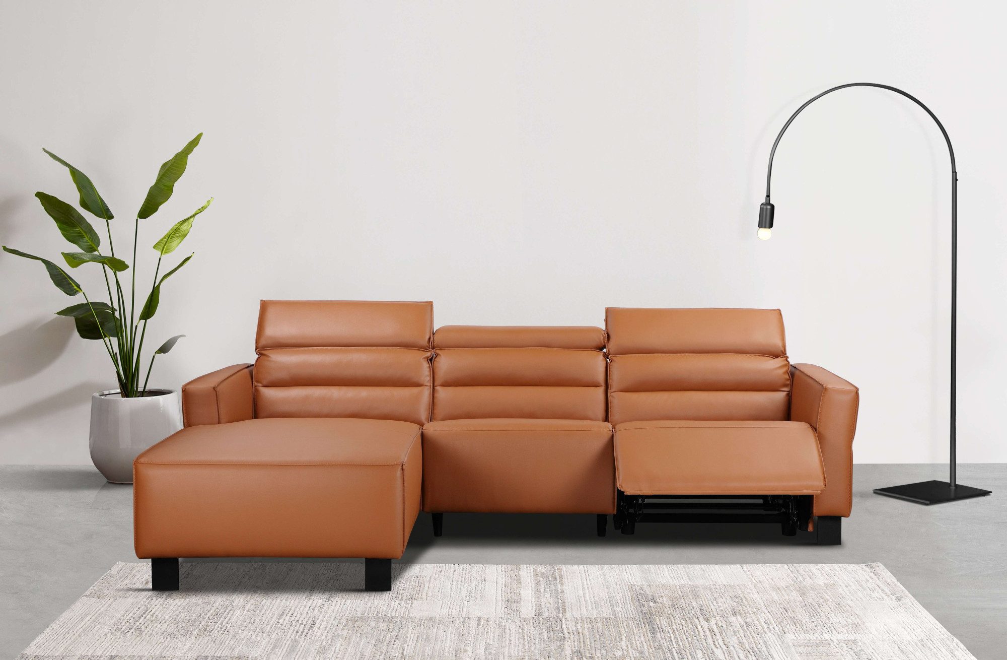 Places of Style Ecksofa "Carpari, L-Form, 263 cm, manuelle o. elektrische R günstig online kaufen