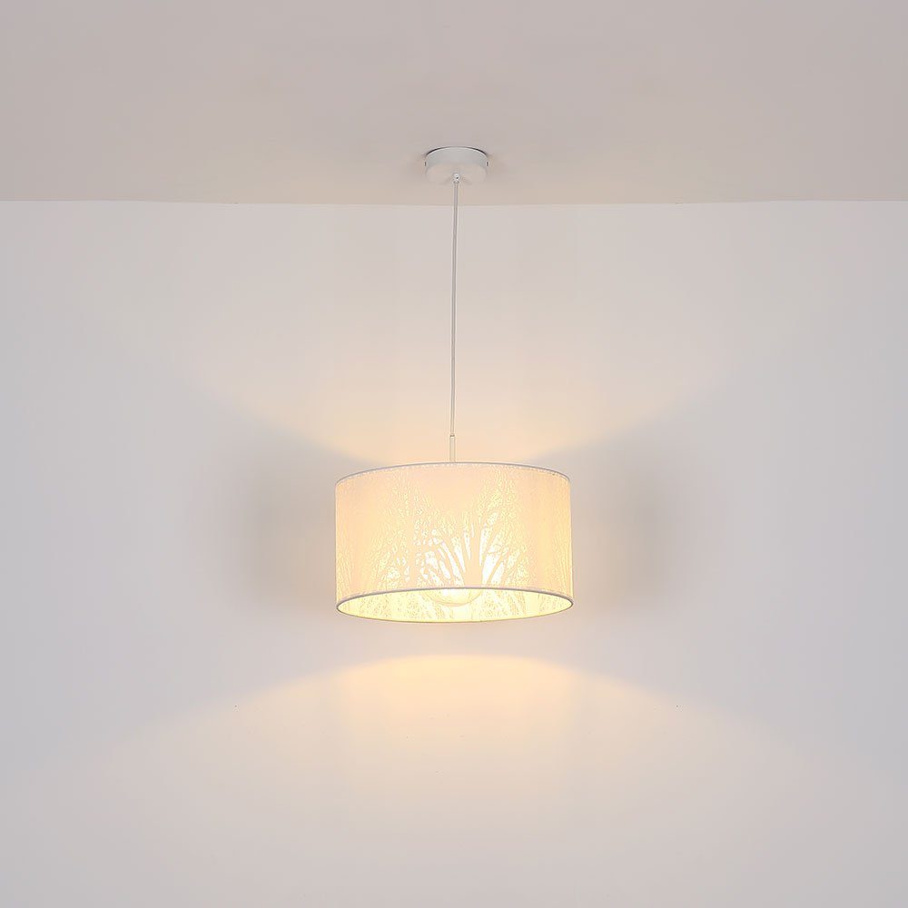 Baum Dekor Globo weiß Design Leuchtmittel Pendel Leuchte Wohn Hänge Deckenleuchte, inklusive, Beleuchtung Zimmer nicht