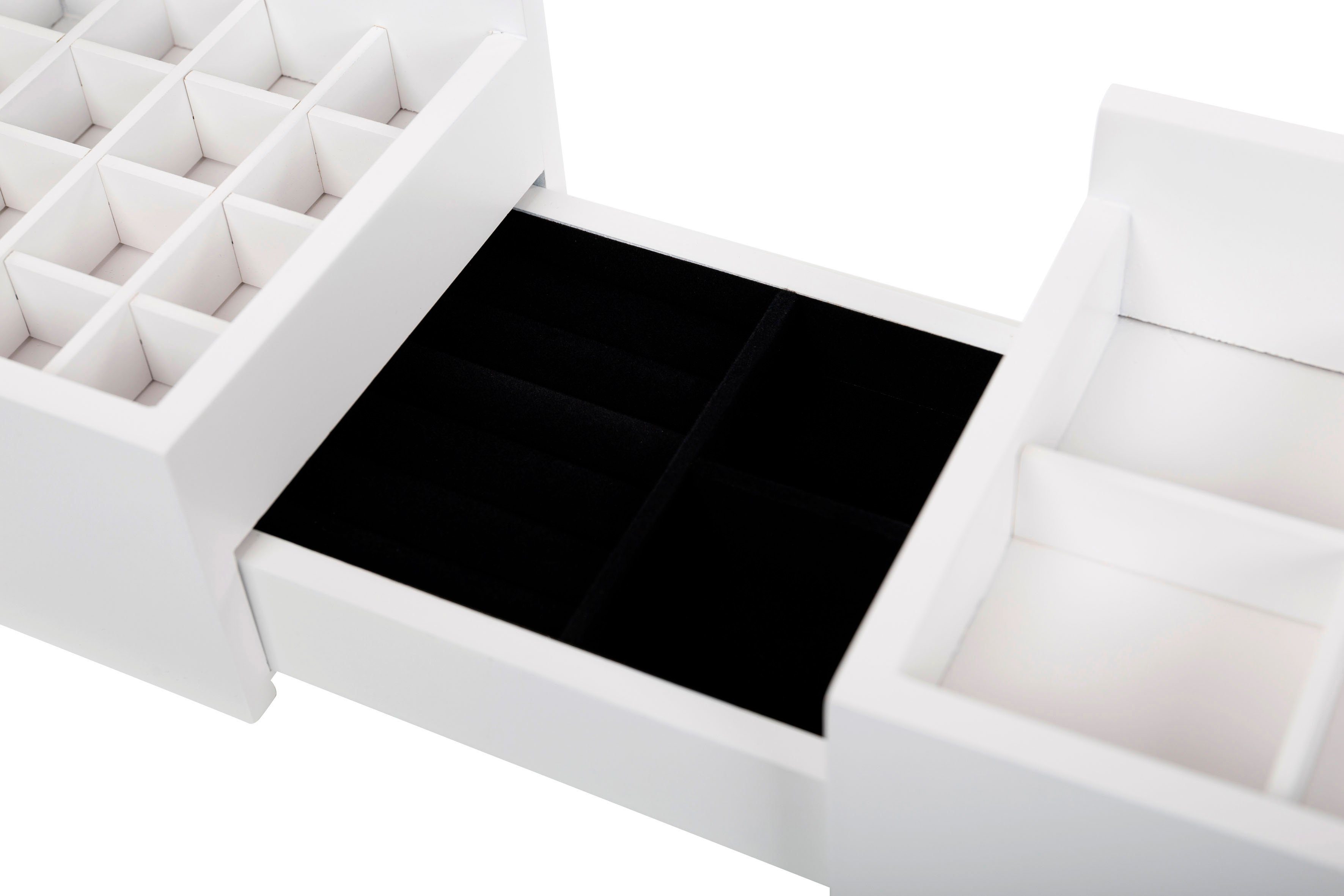 Myflair Möbel & Accessoires Kosmetikbox Marlisa, weiß, ausziehbar, auch ideal als Schmuckkasten – Bild 3 von 5