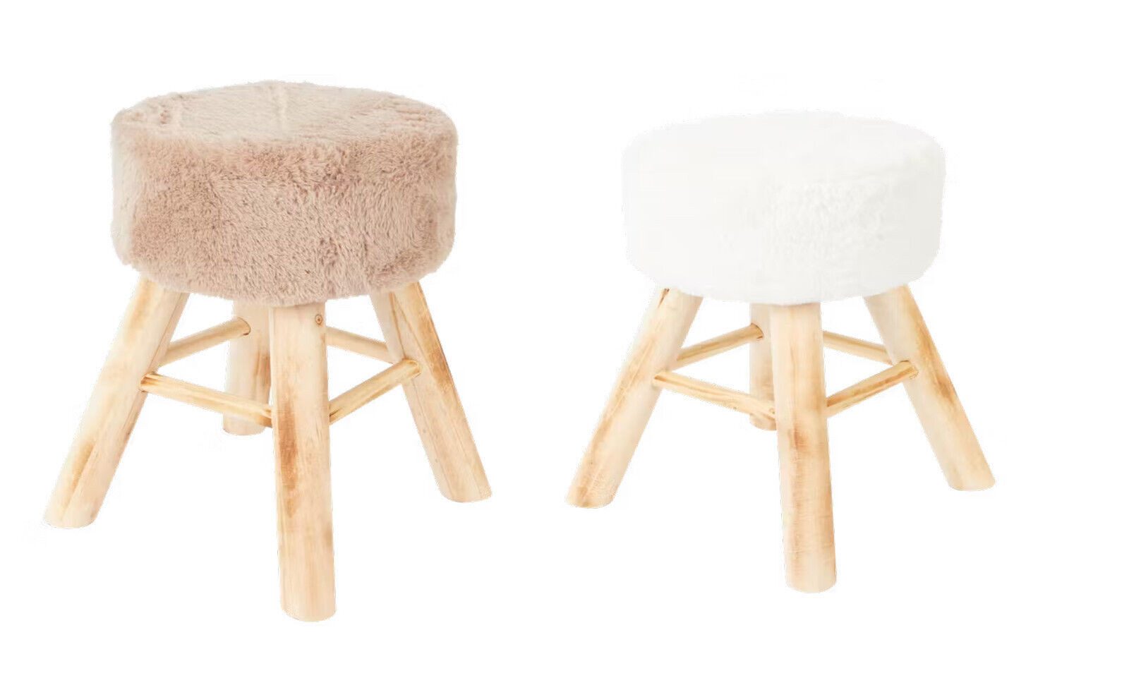 Riyashop Haushaltshobel Fellhocker Hocker Sitzhocker Fußhocker Holz Fellopt günstig online kaufen