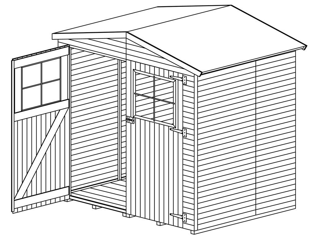 Woodtex Gartenhaus Gerätehaus Berlin Gr. 1 14 mm, kesseldruckimprägniert, BxT: 180x145 cm, 14 mm Wandstärke, Doppeltür mit Kunstglas-Einsätzen, Kesseldruckimp...