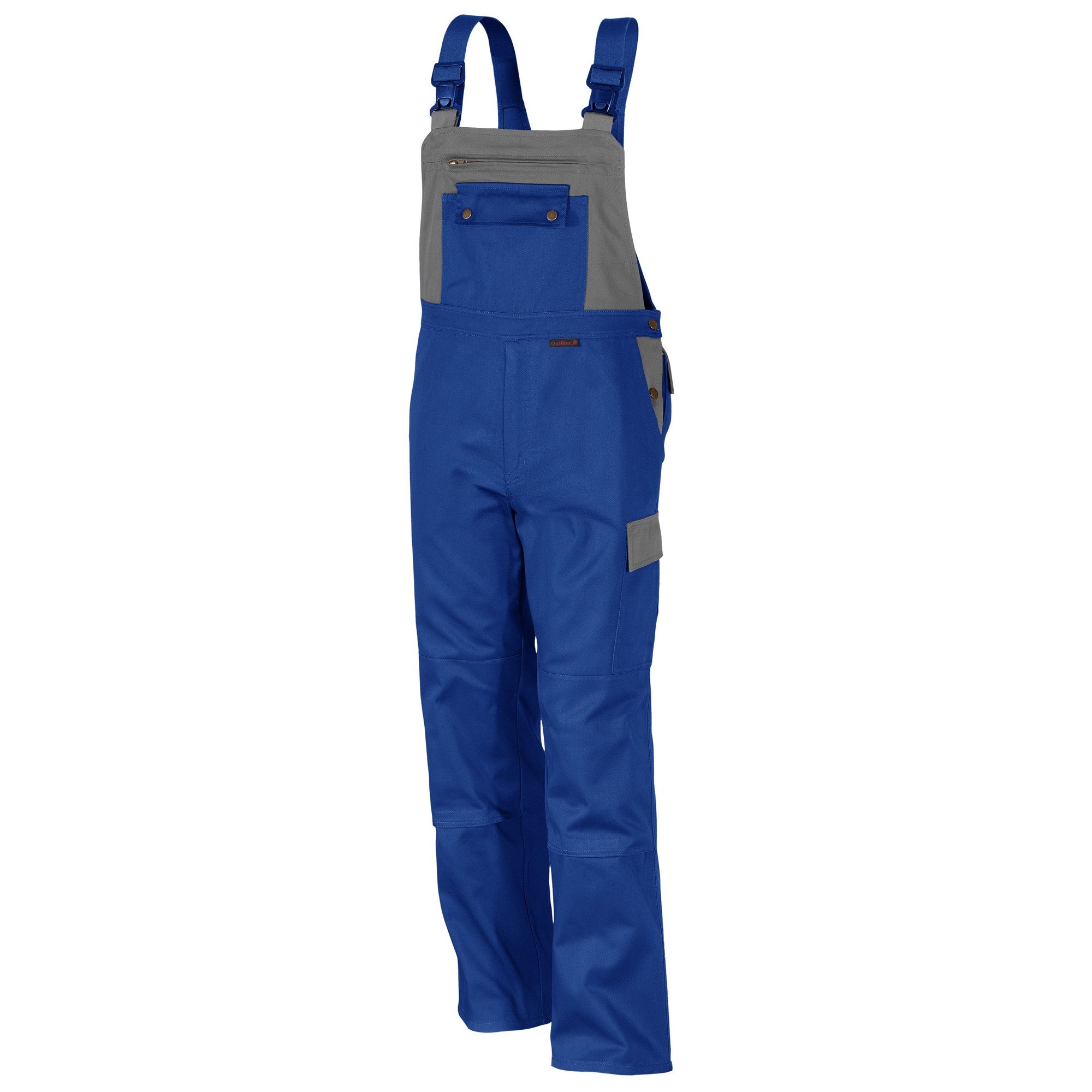 Qualitex Workwear Arbeitslatzhose stylische Arbeitshose - faserverstätkter Blaumann xtra strapazierfähig