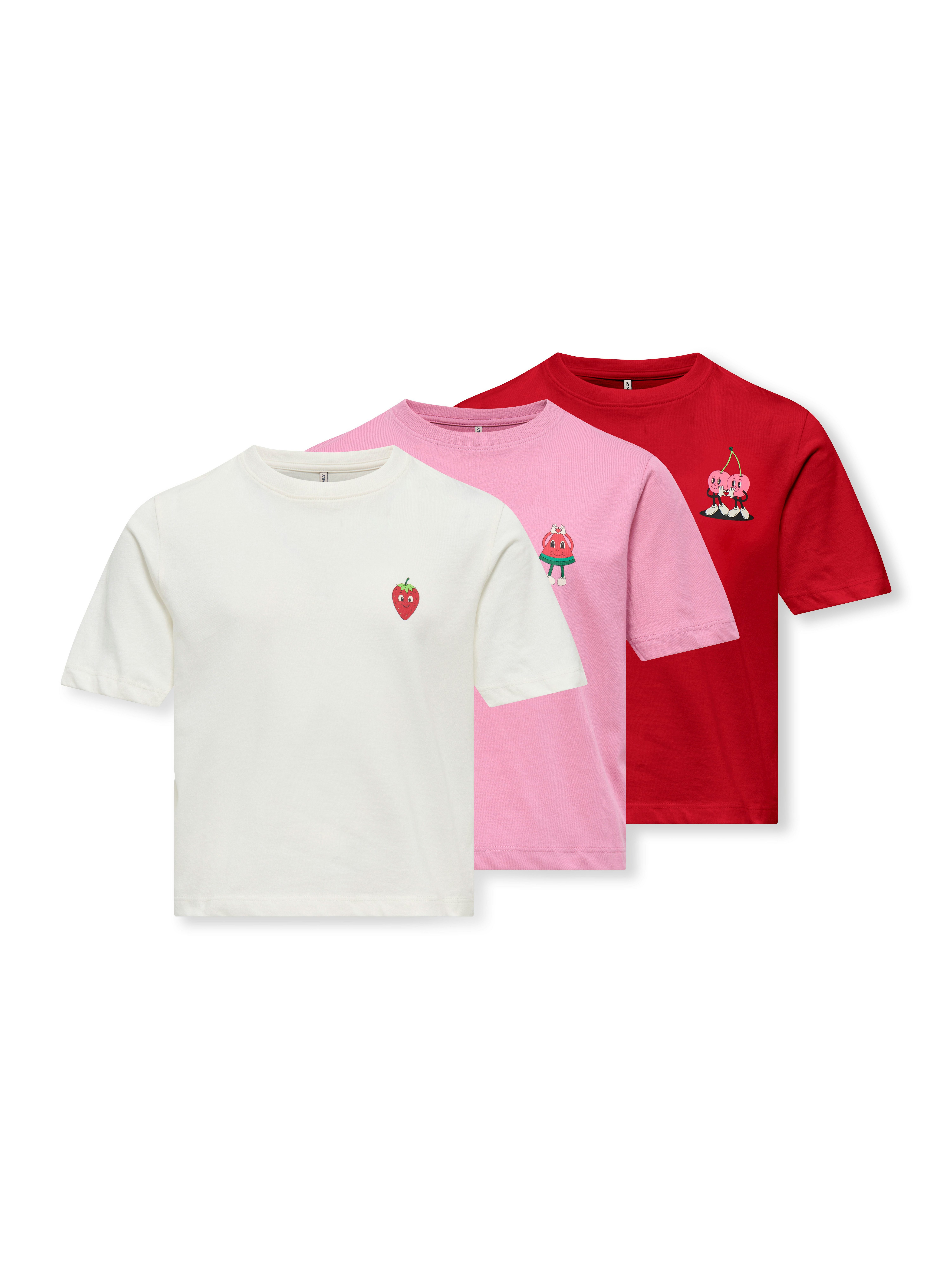T-Shirt KOGREX S/S PRINTED TOP JRS 3-PACK