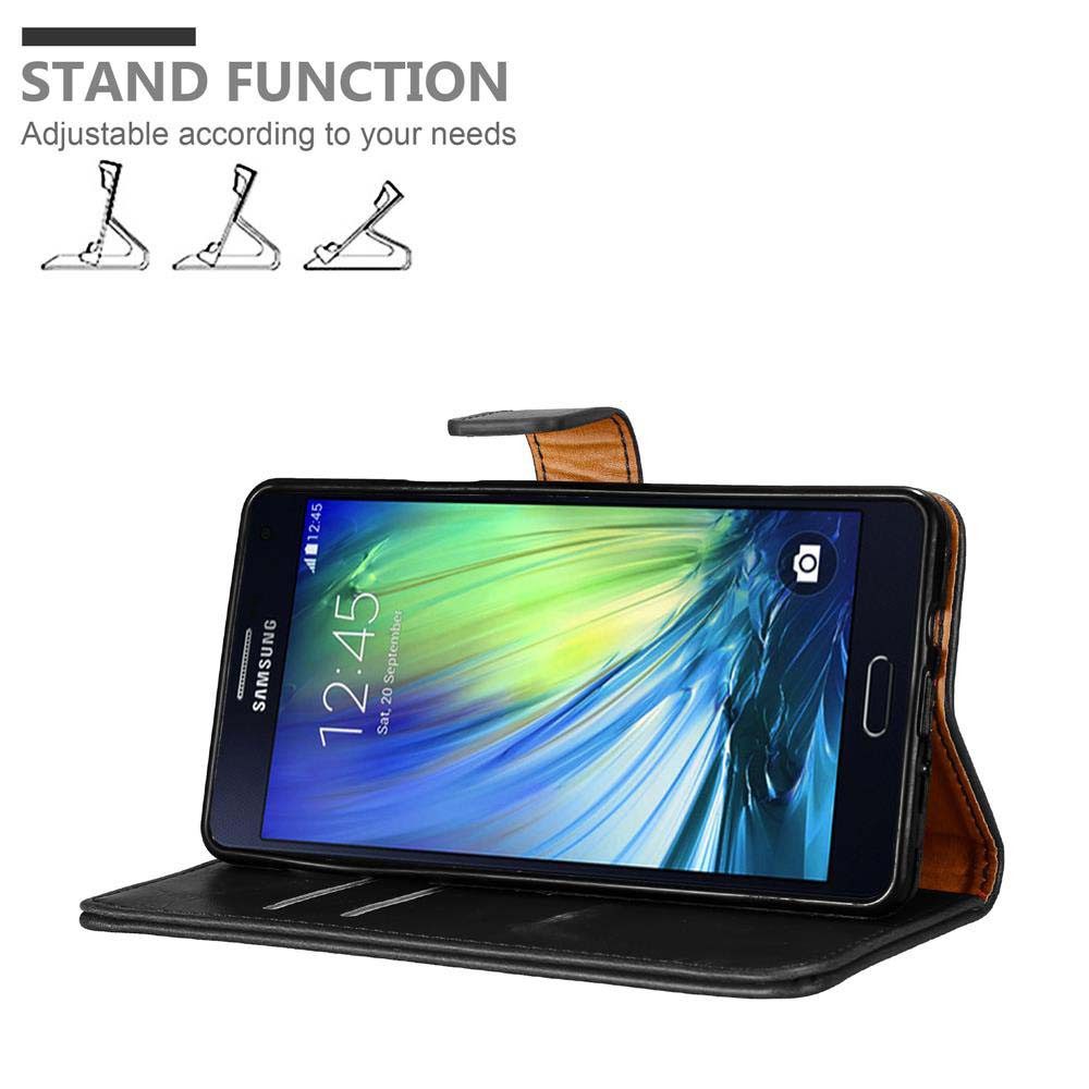 Cadorabo Handyhülle für Samsung Galaxy A7 2015 Hülle Samsung Galaxy A7 2015, Klappbare Handy Schutzhülle - Hülle - mit Standfunktion und Kartenfach