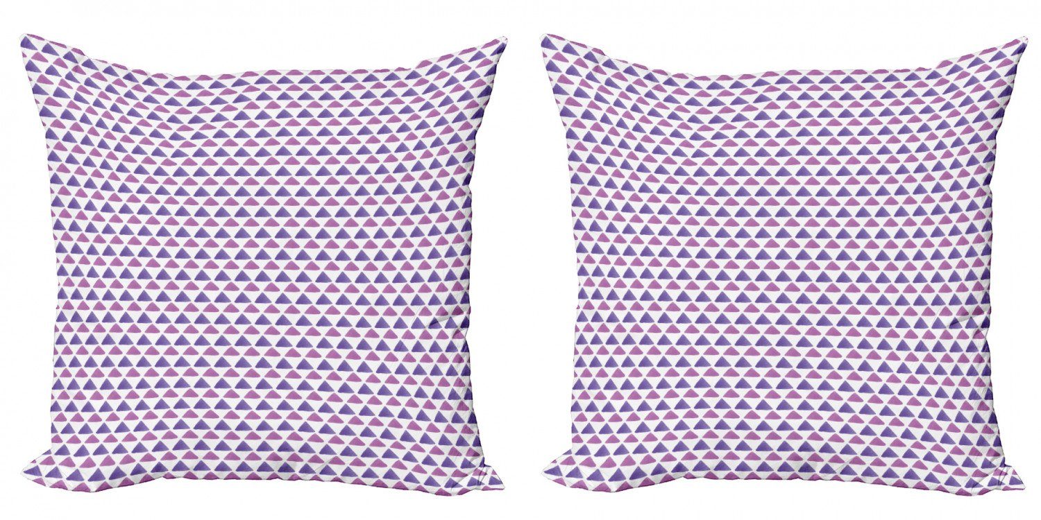 Kissenbezüge Modern Accent Doppelseitiger Digitaldruck, Abakuhaus (2 Stück), Geometrisch Kleiner Triangles Grid