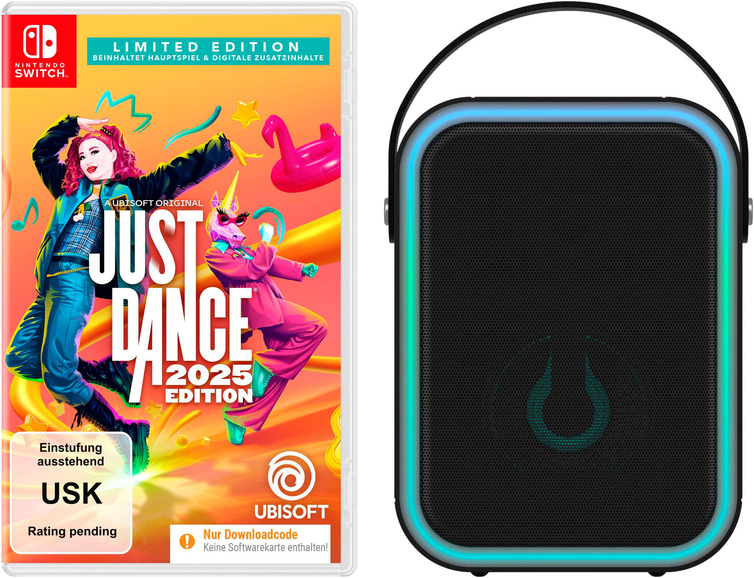 NSW Just Dance 2025 Limited Edition + Bluetooth Concert Lautsprecher Nintendo Switch