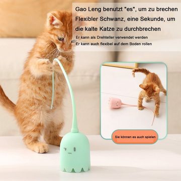 Welikera Tier-Intelligenzspielzeug Katzenspielzeug, 360°-Drehung Typ C Automatische Abschaltung
