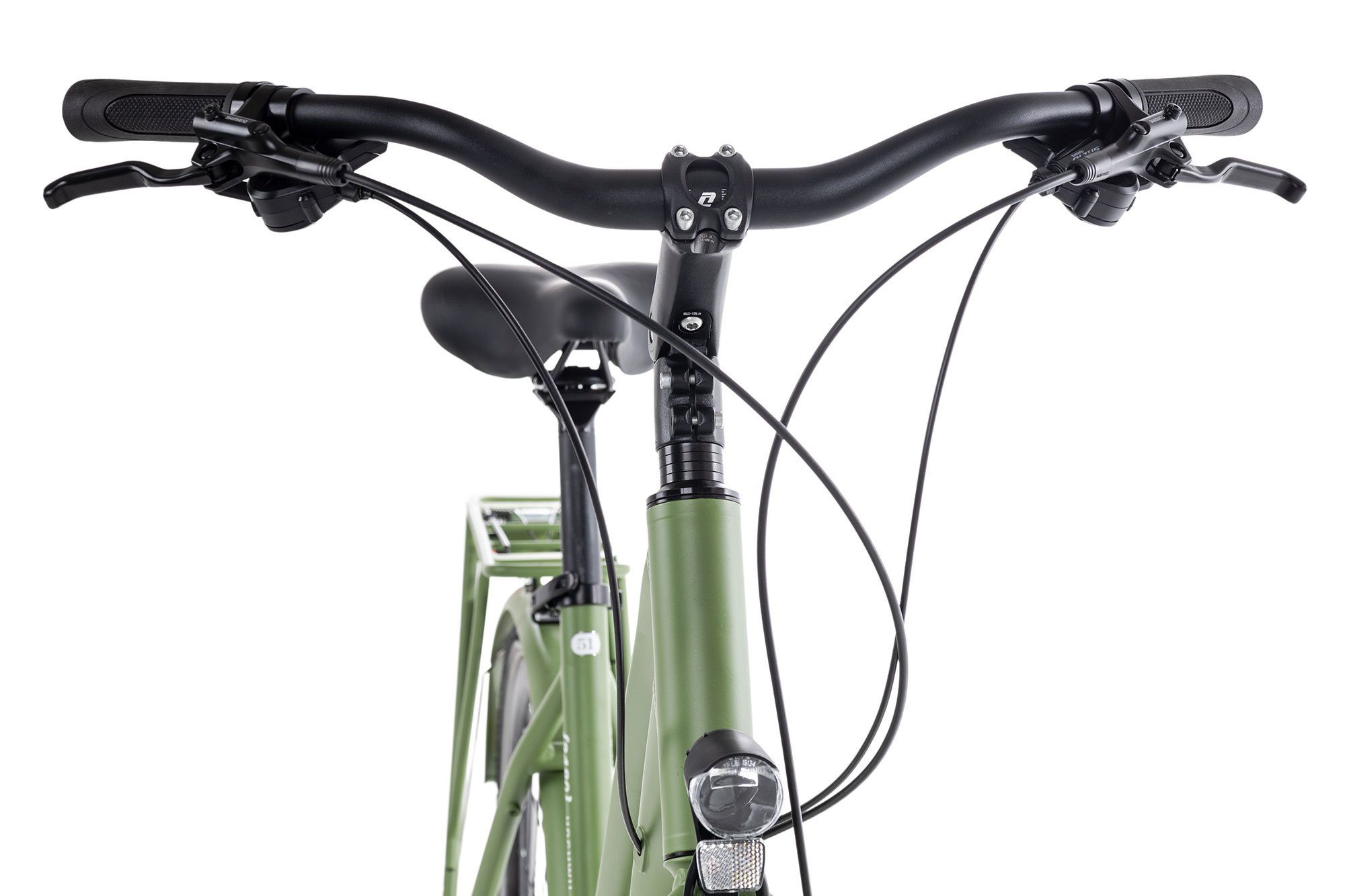 Bergrausch Trekking Bike Hochwilde Trapez, 27-speed Shimano Alivio RD-M3100SGS derailleur, derailleur gears, 28-inch green trekking bike