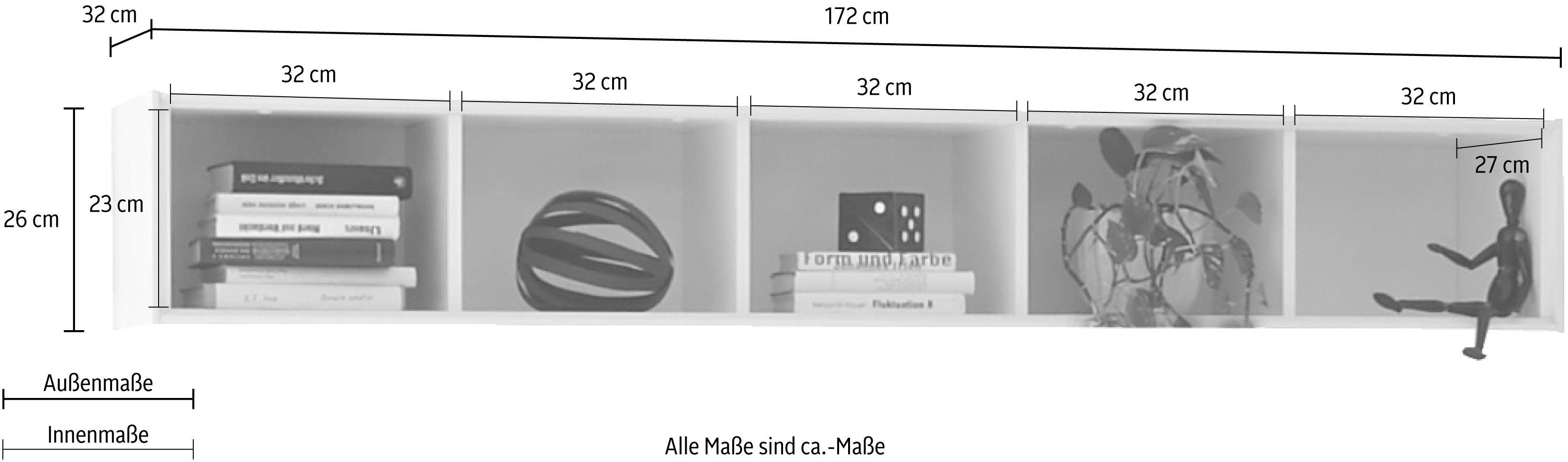 Mäusbacher Wandregal Micelli, Höhe/Breite 172 cm