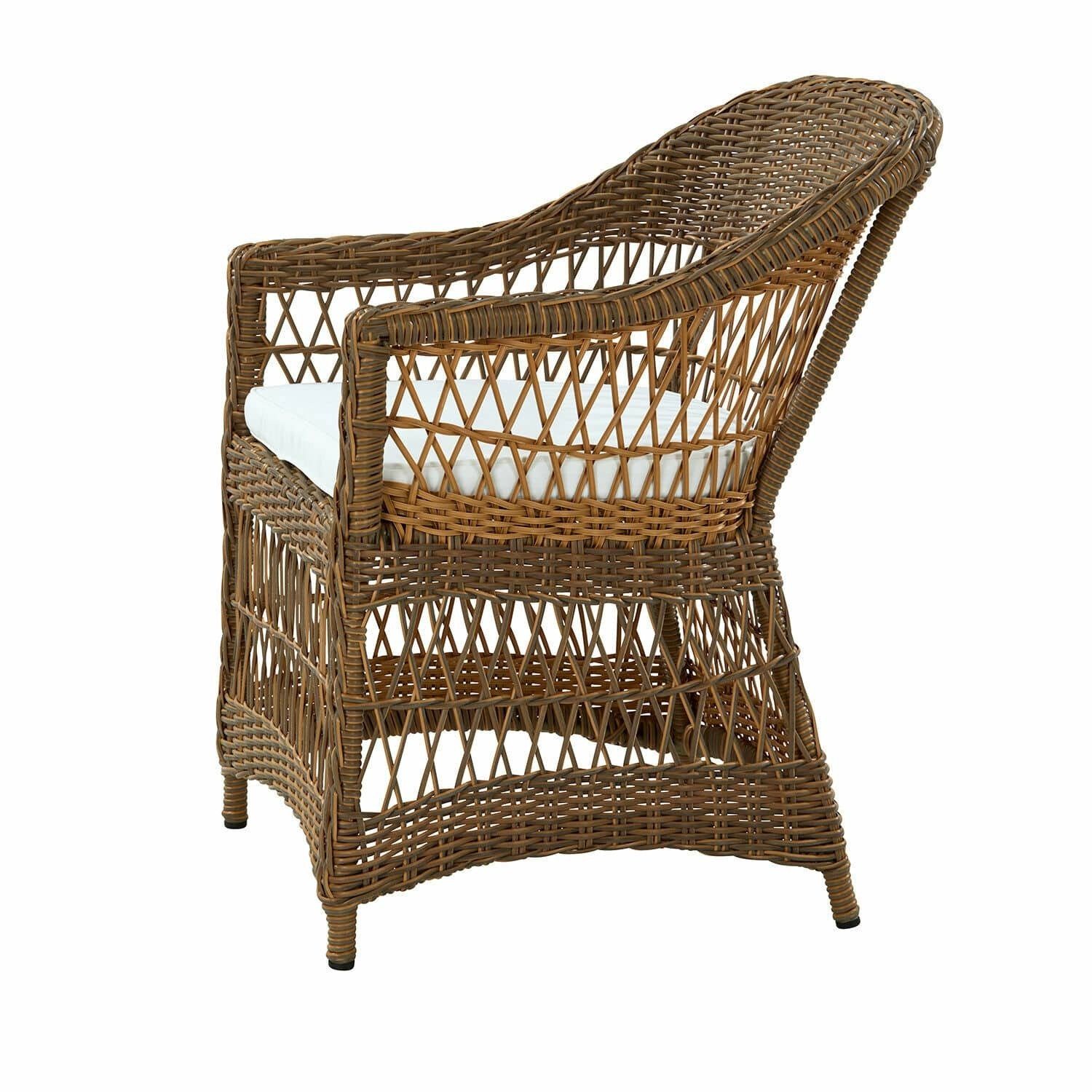 Mirabeau Gartensessel gemütlicher Gartenstuhl Garden Grove im Polyrattan-Look, braun (komfortabel, inkl. schnelltrocknendes Sitzkissen), Relaxsessel, Polyrattan, Alugestell, B 65 cm, H 86 cm, T 56 cm