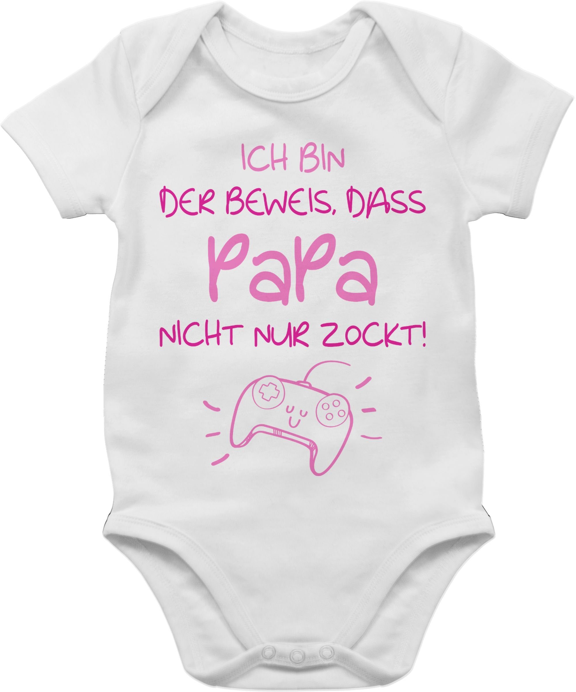 Shirtbody Ich bin der Beweis, dass Papa nicht nur zockt rosa