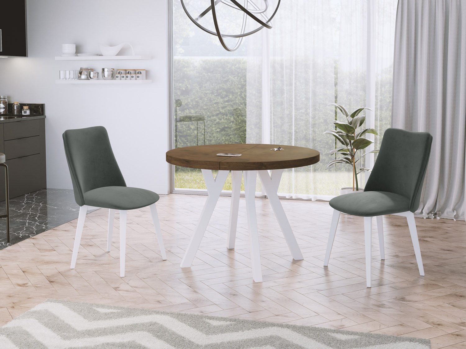 WFL GROUP Esstisch Twixy, Runde Loft günstig online kaufen
