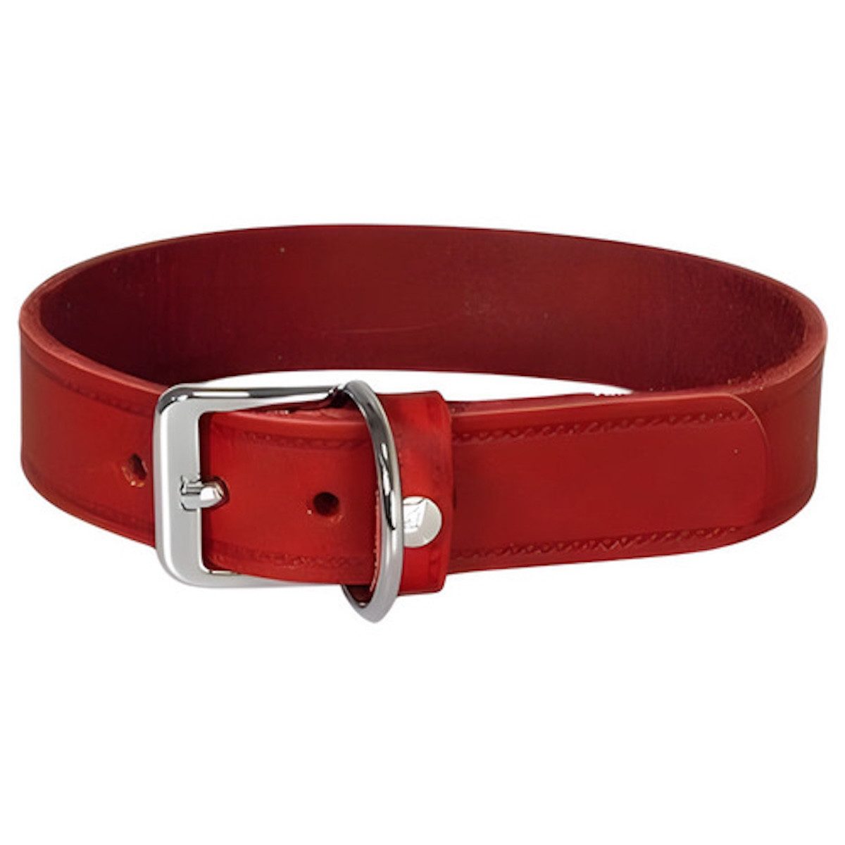 Das Lederband Hunde-Halsband Hundehalsband Weinheim Red