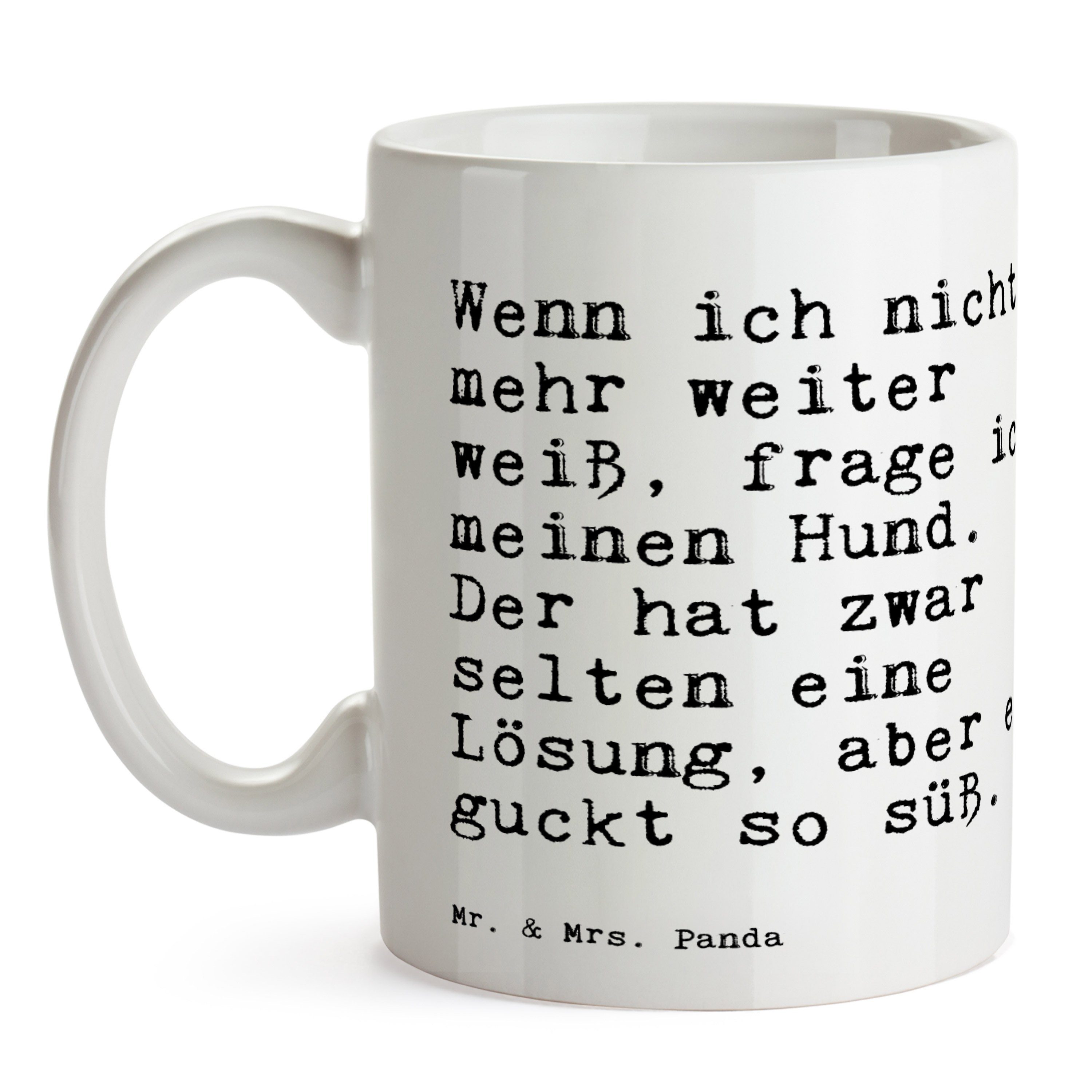 Mr. & Mrs. Weiß Sprüche Wenn Geschenk, - Keramik Teetasse, Spruch nicht Panda We, mehr... - ich Tasse