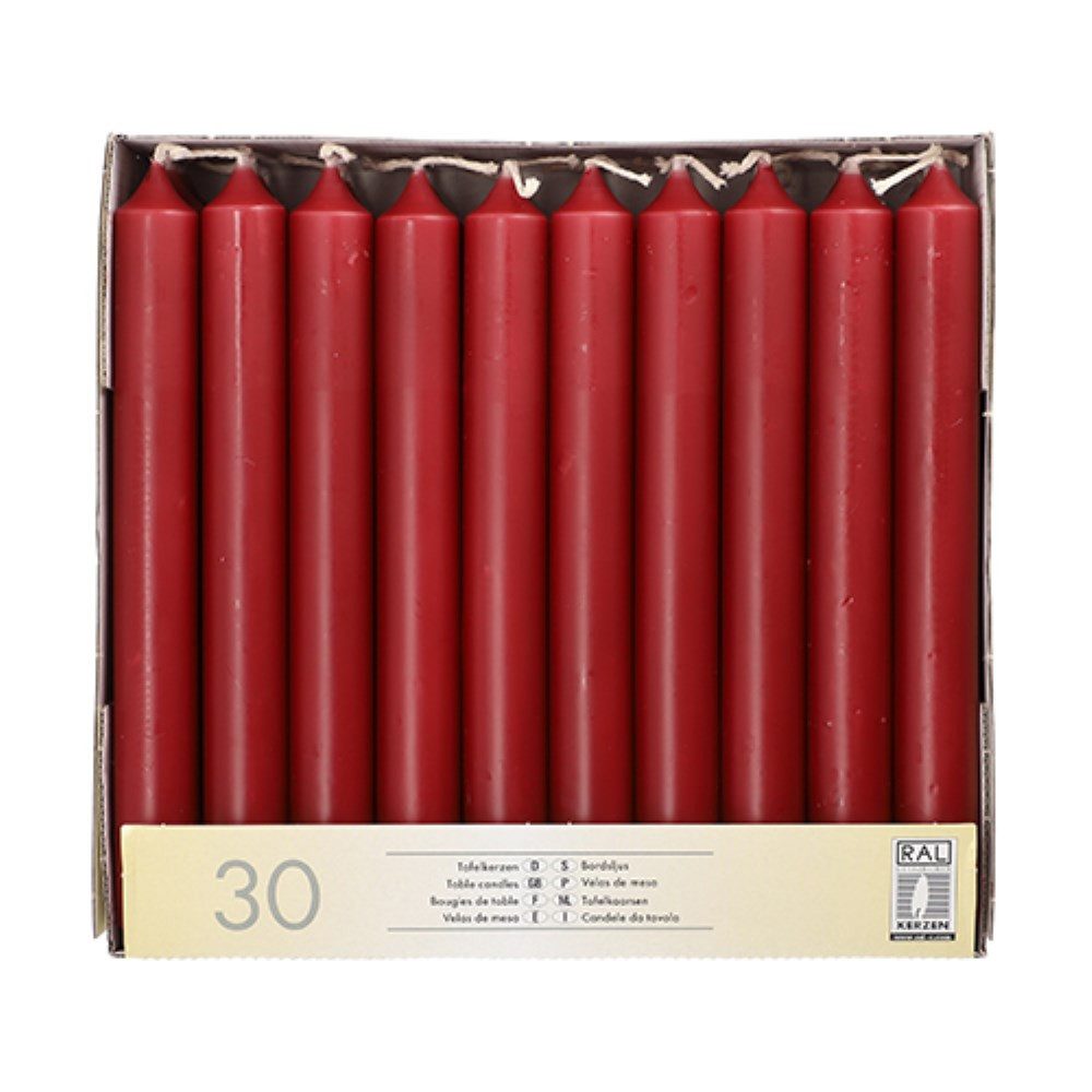Starpak Tafelkerze 30 Tafelkerzen Ø 2,1 cm · 19,6 cm bordeaux günstig online kaufen