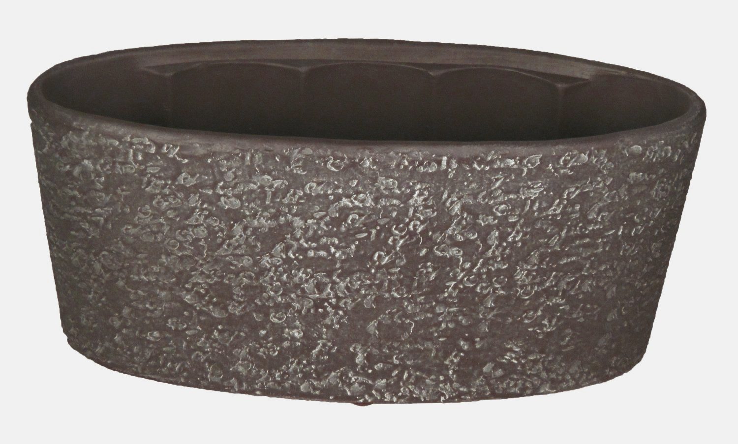 INNA-Glas Dekoschale Ovale Orchideenschale, Keramik, mit Struktur, schwar