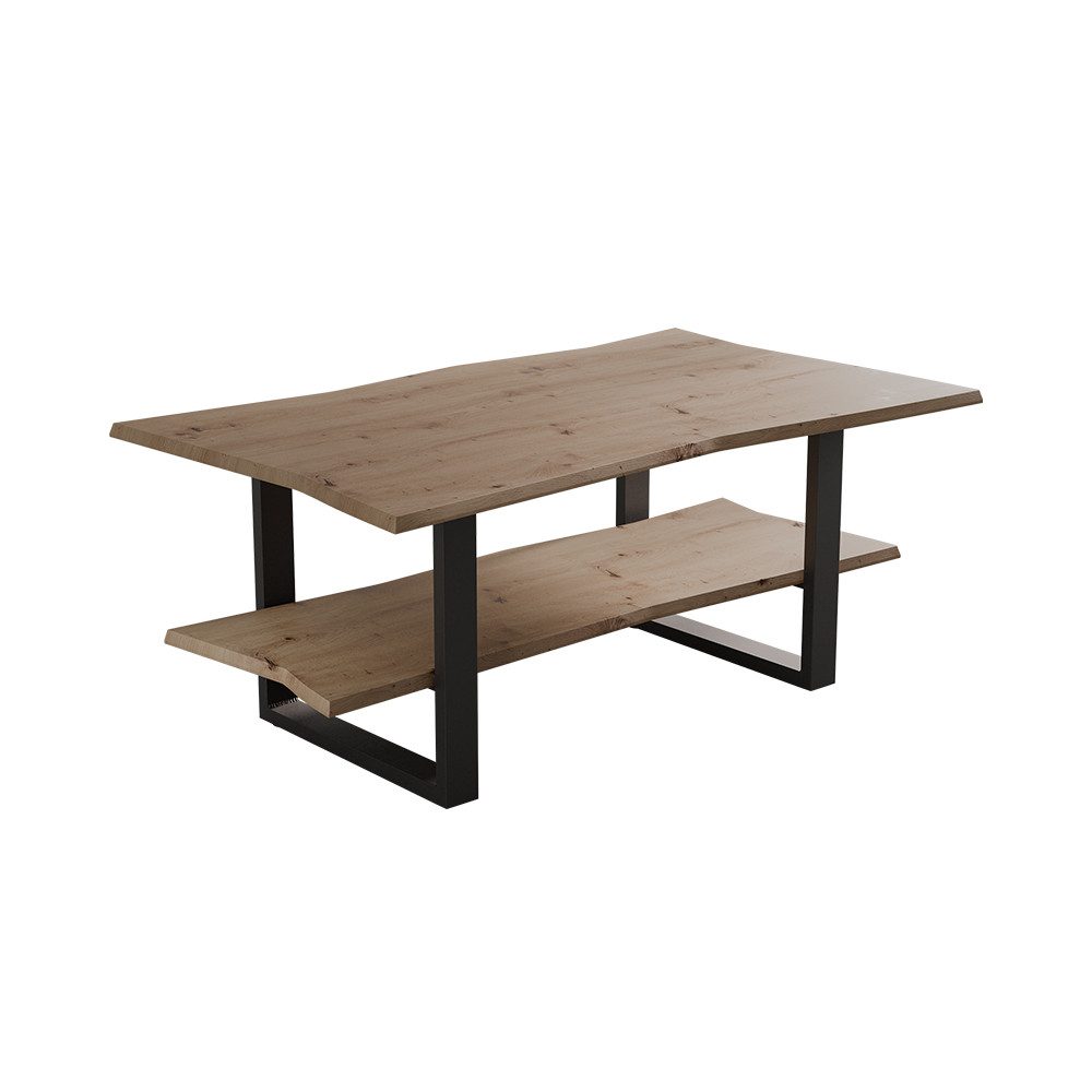 Vicco Couchtisch Yan, Artisan, 100 x 60 cm, mit Regal (1-St) günstig online kaufen