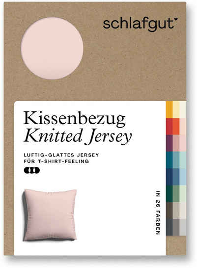 Kissenbezug Knitted Jersey, Schlafgut (1 Stück), bügelfrei