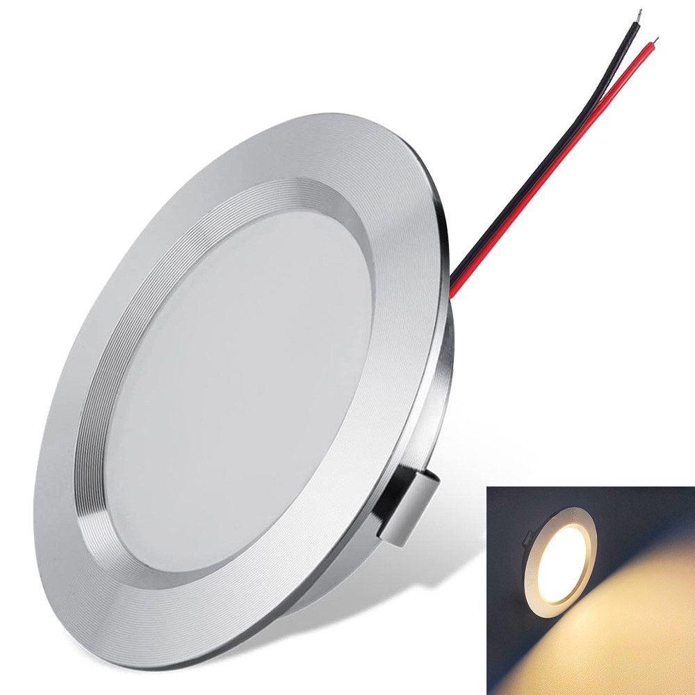 MUPOO Strahler LED Einbauleuchte,12V LED Einbaustrahler,Deckenlampen (12-St), LED fest integriert,LED Spot,für Wohnzimmer Küche RV Boot Wohnmobil