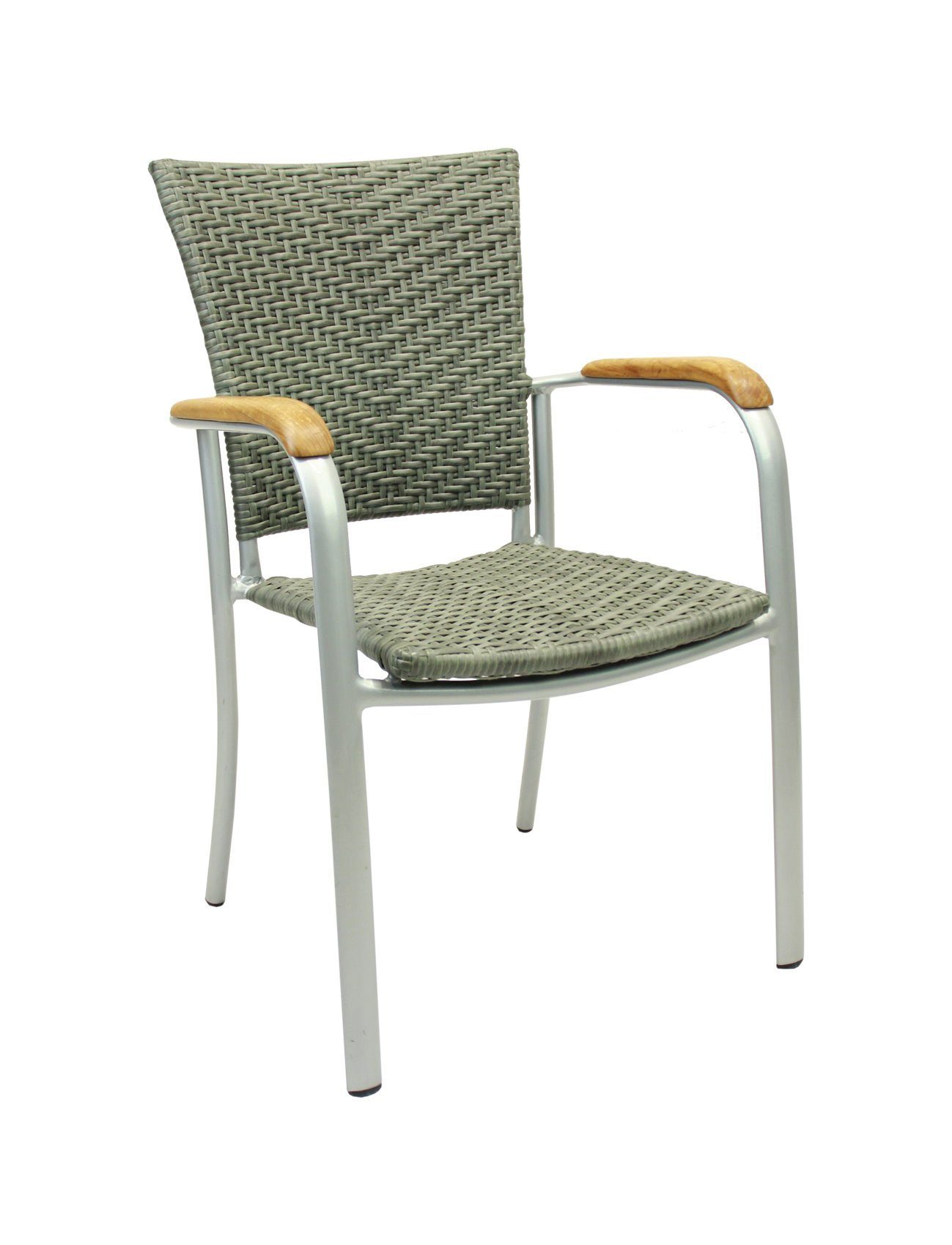 ARUBA (4 Stapelsessel ARUBA Sessel KONWAY® Konway Stapelstuhl Premium 4x Quarz St), Polyrattan