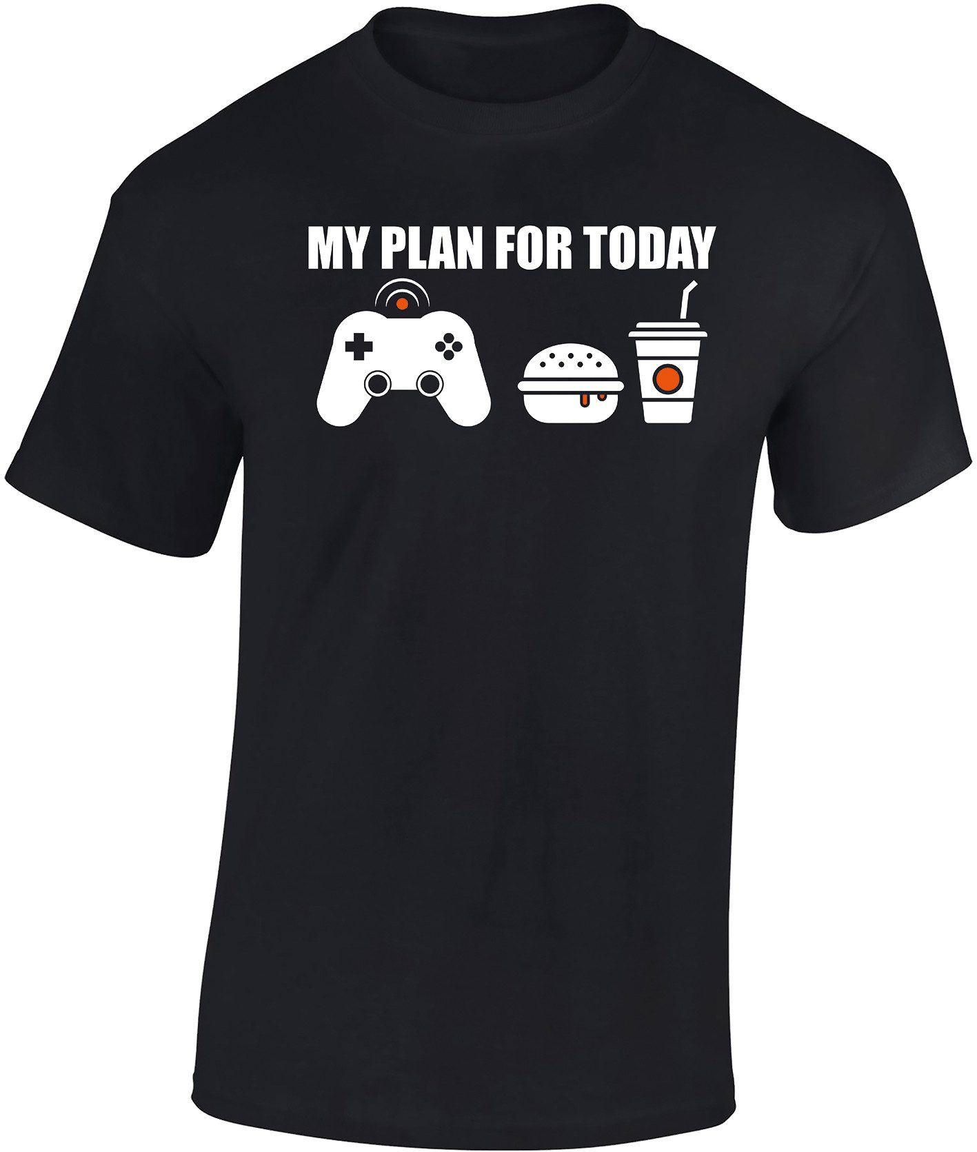 Print-Shirt Kinder Gamer T-Shirt: "My Plan for Today : Gaming"