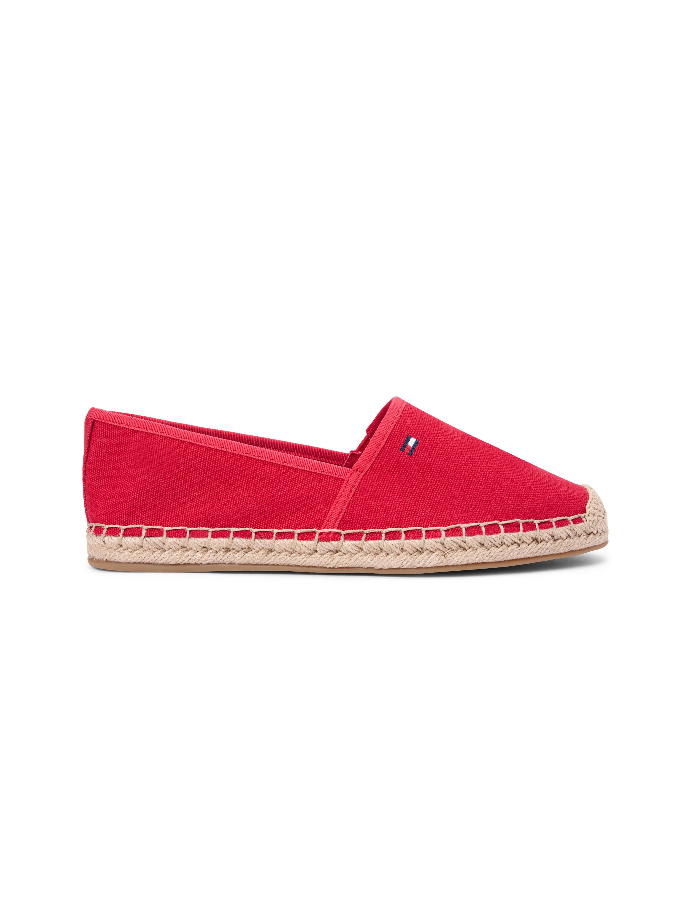Tommy Hilfiger FLAG CANVAS ESPADRILLE Espadrille,Slipper,Flats,Bequemschuh mit Jutebezug und Ziernähten, schmale Form