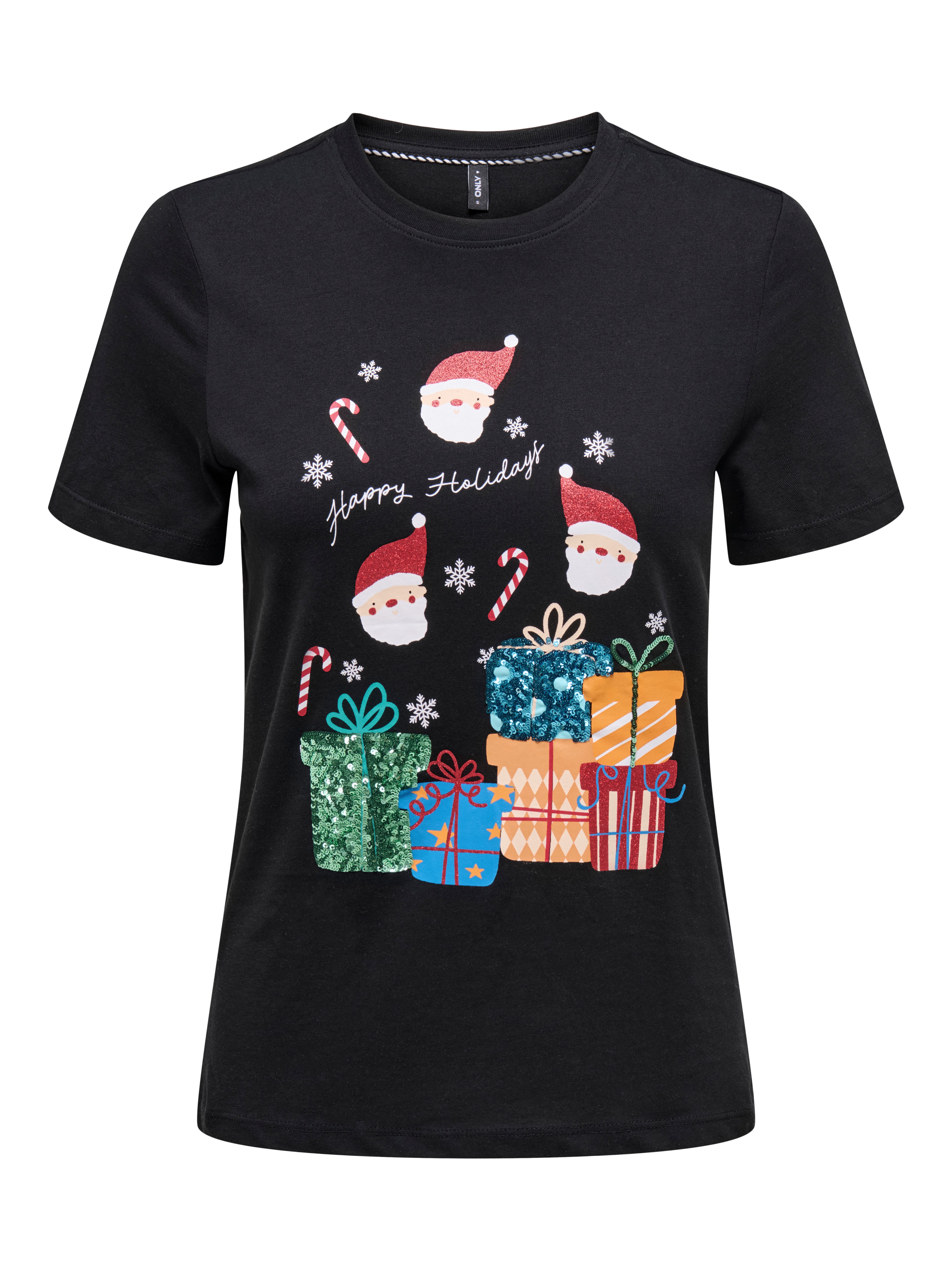 ONLY Rundhalsshirt ONLXMAS YRSA CHRISTMAS REG S/S TOP JRS für Weihnachten günstig online kaufen