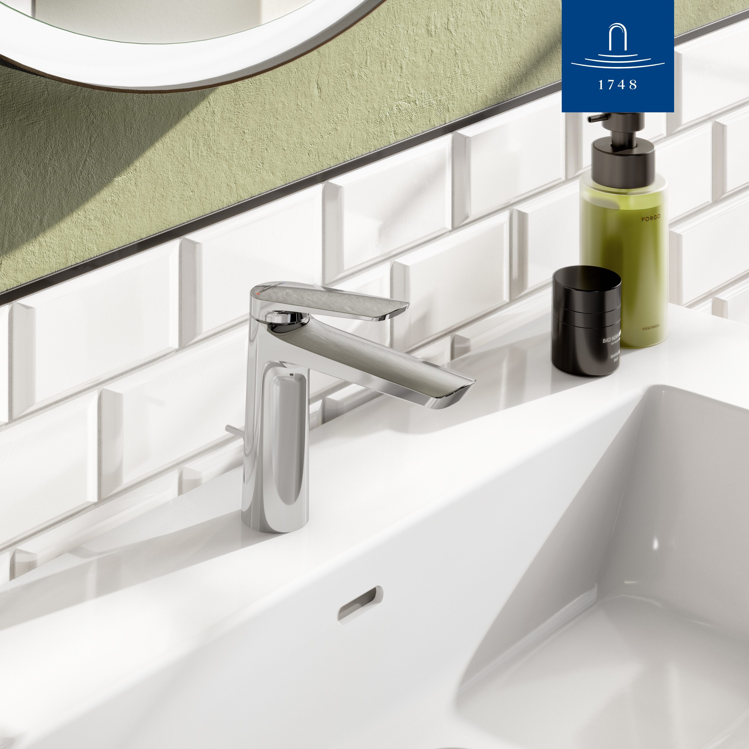 Villeroy & Boch Waschtischarmatur Oasis Wasserhahn Bad mit Zugstange und Keramikkartusche, Waschbeckenarmatur – Bild 5 von 5