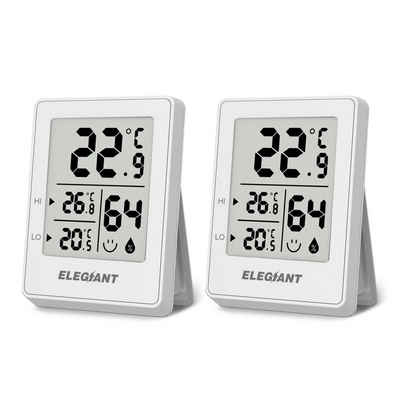 ELEGIANT Mini-Thermometer-Hygrometer: Kompakt & Präzise! Funkwetterstation (präzise Angabe der Temperatur, Wetterstation, Thermometer)