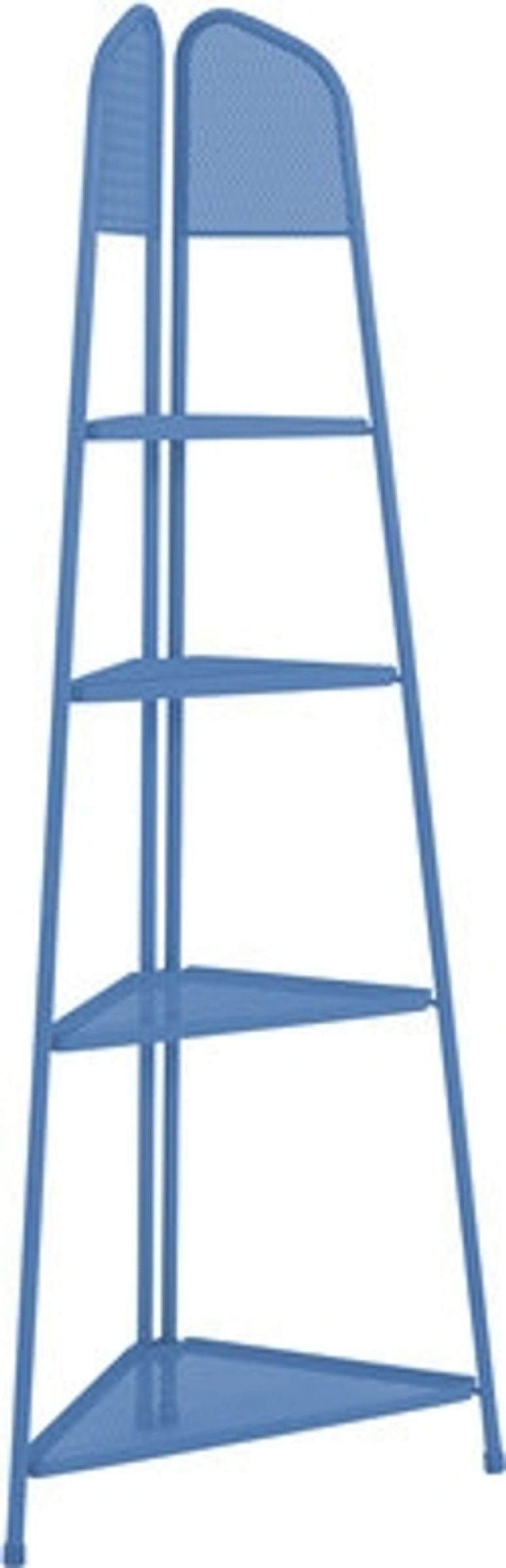 Gravidus Eckregal Regal Eckregal Standregal Ablage Metall Blau 180x48x48