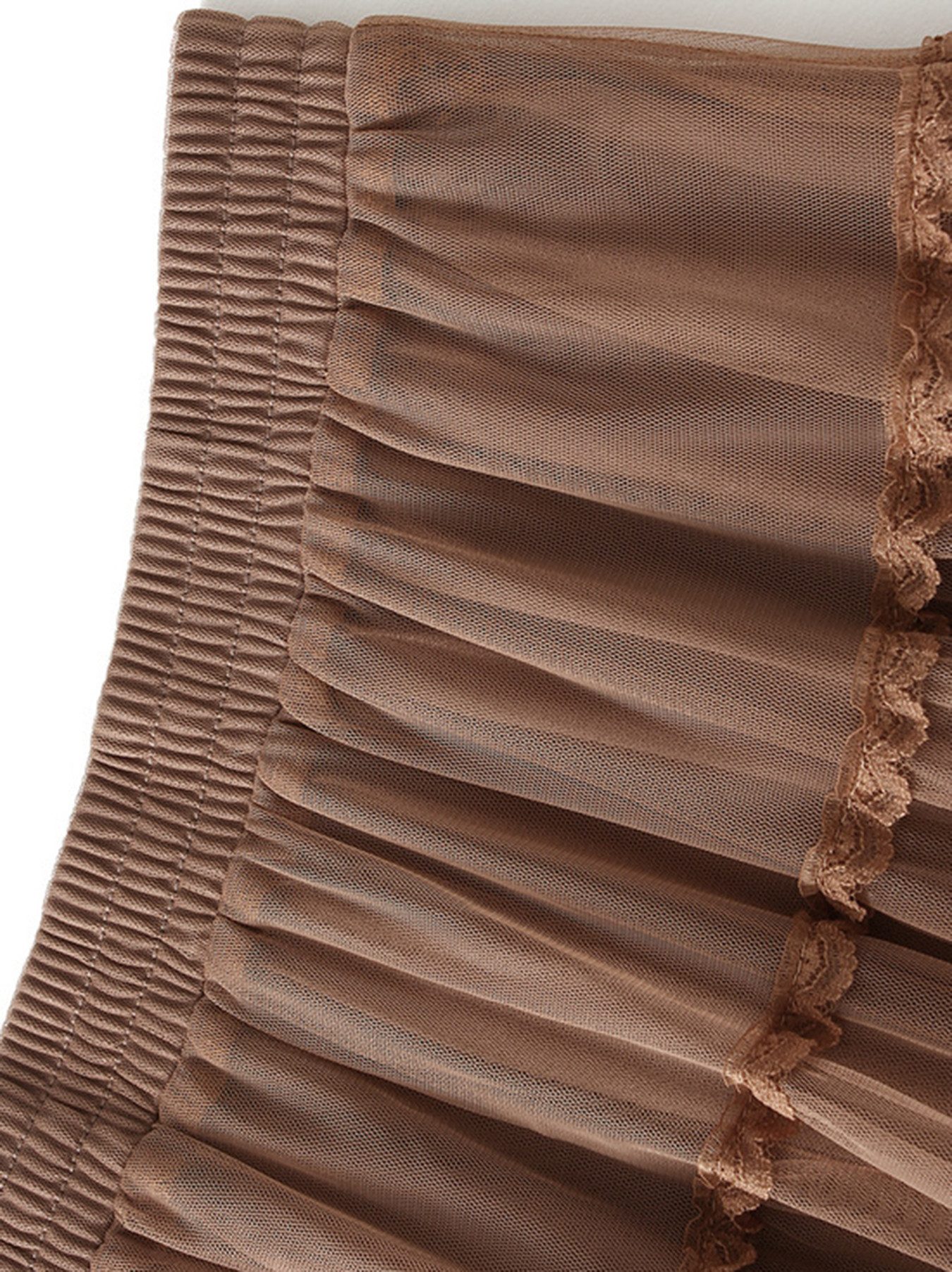 DEBAIJIA Meshrock Damen Frühling Herbst geschichteter Tüll-Tortenrock, High Waist