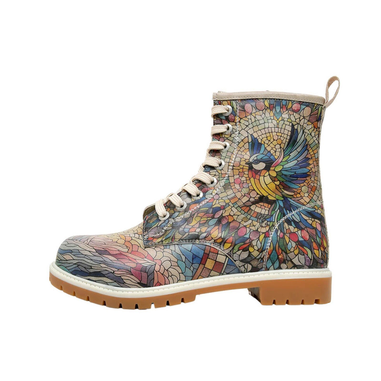 DOGO Long Boots Schnürstiefel Mosaical Damen Stiefeletten, Longe Schnürboot günstig online kaufen
