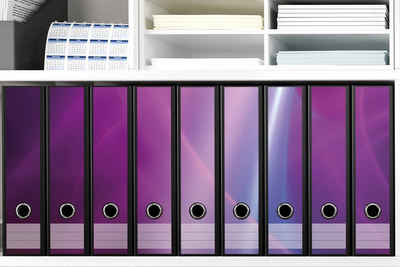 Wallario Etiketten Abstraktes Muster in violett lila pink schwarz, Ordnerrücken-Sticker in verschiedenen Ausführungen