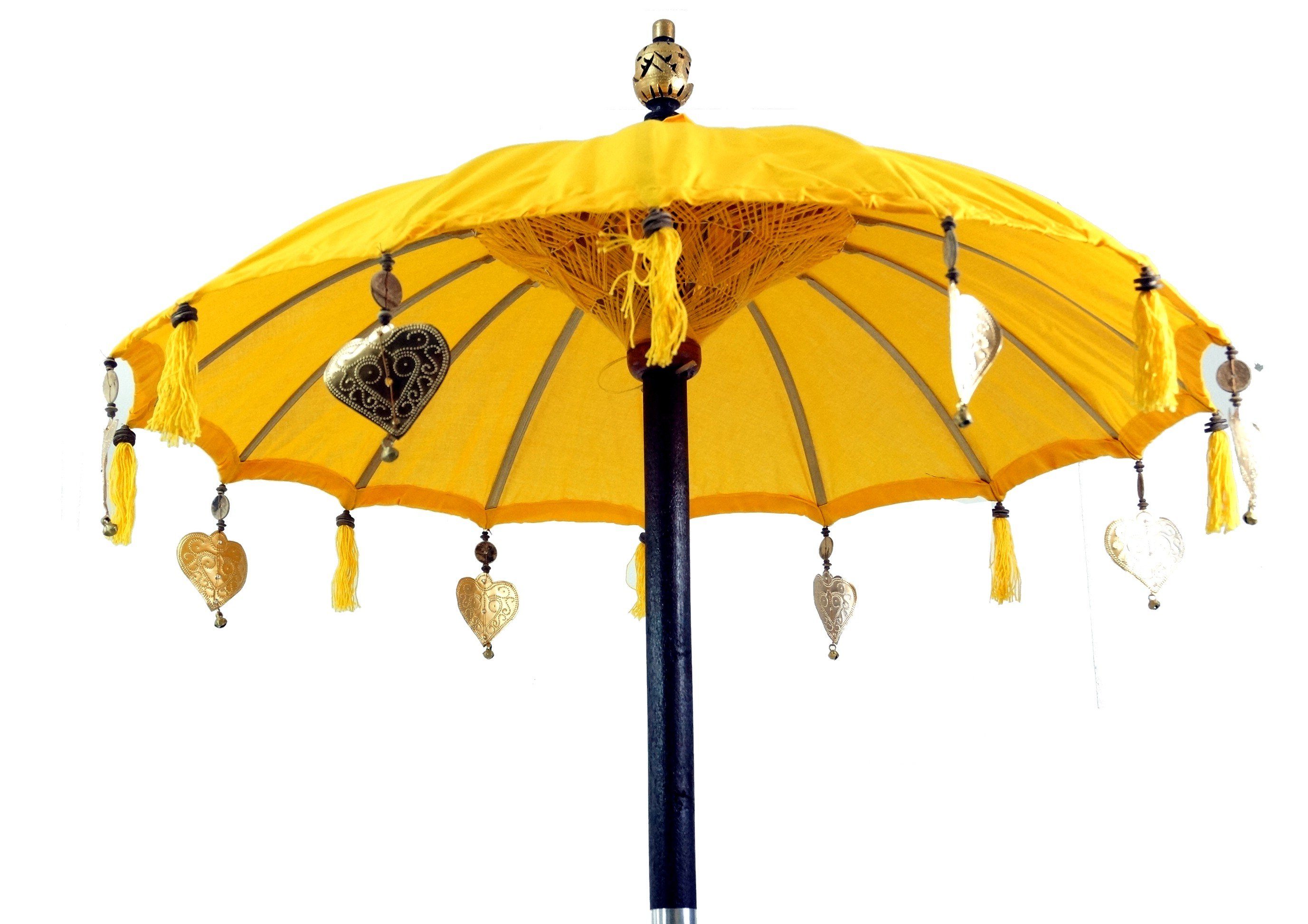 Guru-Shop Dekoobjekt Zeremonienschirm, asiatischer Dekoschirm - gelb