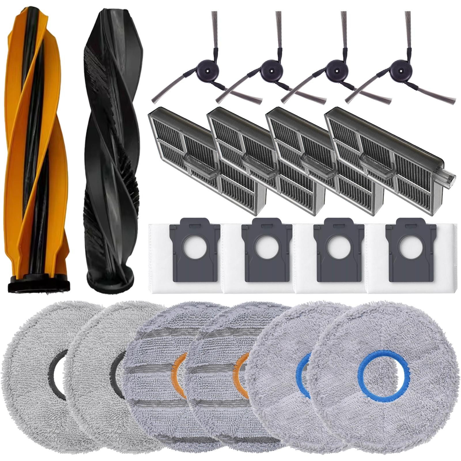 VERCO Reinigungsbürsten-Set Reinigungskit für Dreame, Für Dreame X50 Ultra Complete, Für Dreame L50 Pro Ultra, Für Dreame X50 Master, Für Dreame Matrix10 Ultra, Für Dreame L40s Ultra, Für Dreame L40s Pro Ultra, Für Dreame L40 Ultra Gen 2, Für Mova V50 Ultra Complete, (20-tlg), Ersatz Teile Set Wartungskit Filter Seitenbürste Zubehör Bürste
