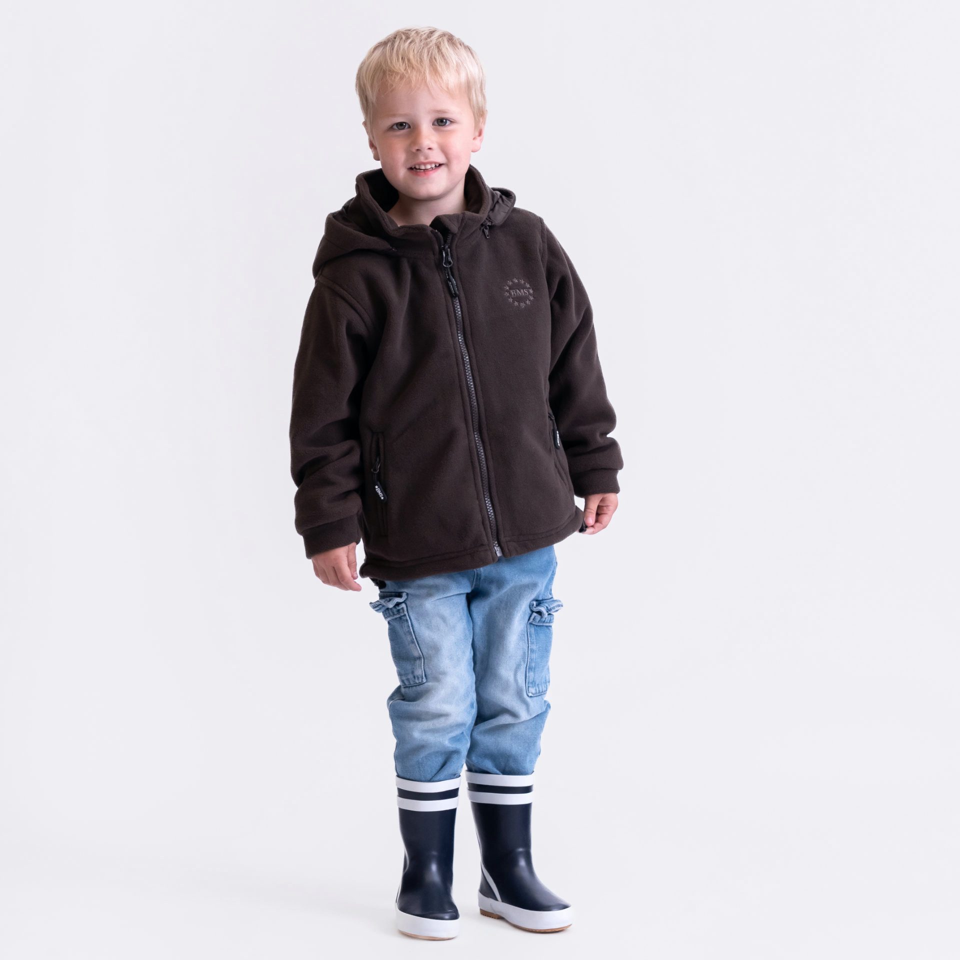 Kapuzenfleecejacke BMS Fleecejacke für Kinder