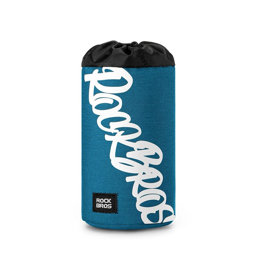 ROCKBROS Fahrradtasche Trinkflaschentasche Lenkertasche Flaschenhalter (Spar-Set, 1-tlg., 9 x 18 cm leicht), verstellbare Öffnung, Klettbefestigung, 1 l, 53 g