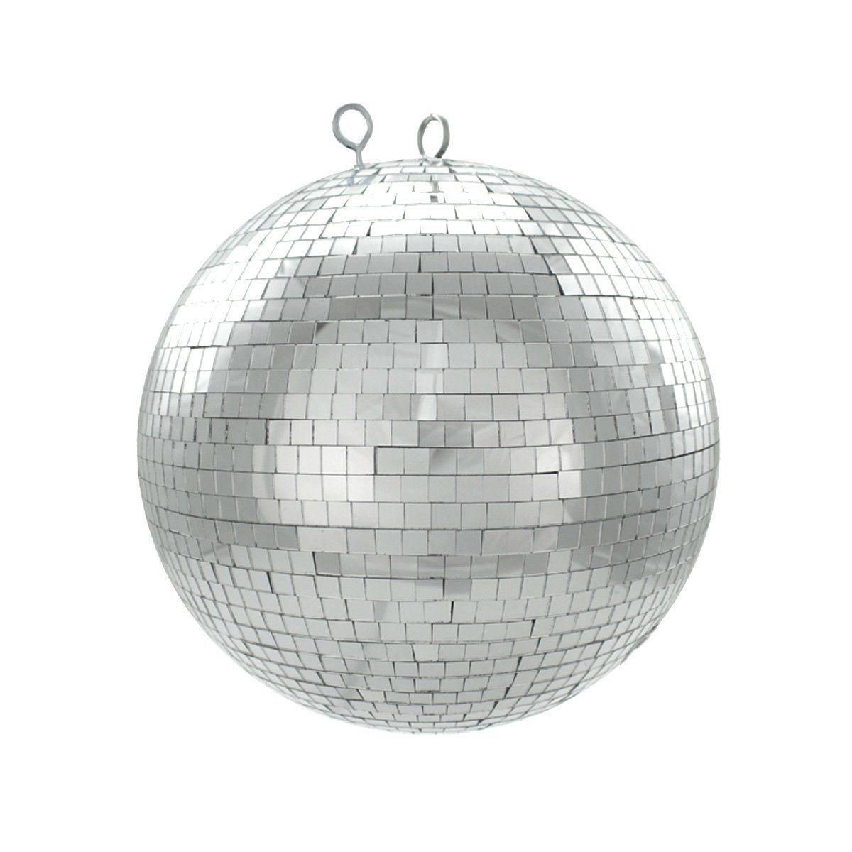 SATISFIRE Discolicht Spiegelkugel 30cm silber Safety Discokugel Mirrorball party Disko Deko