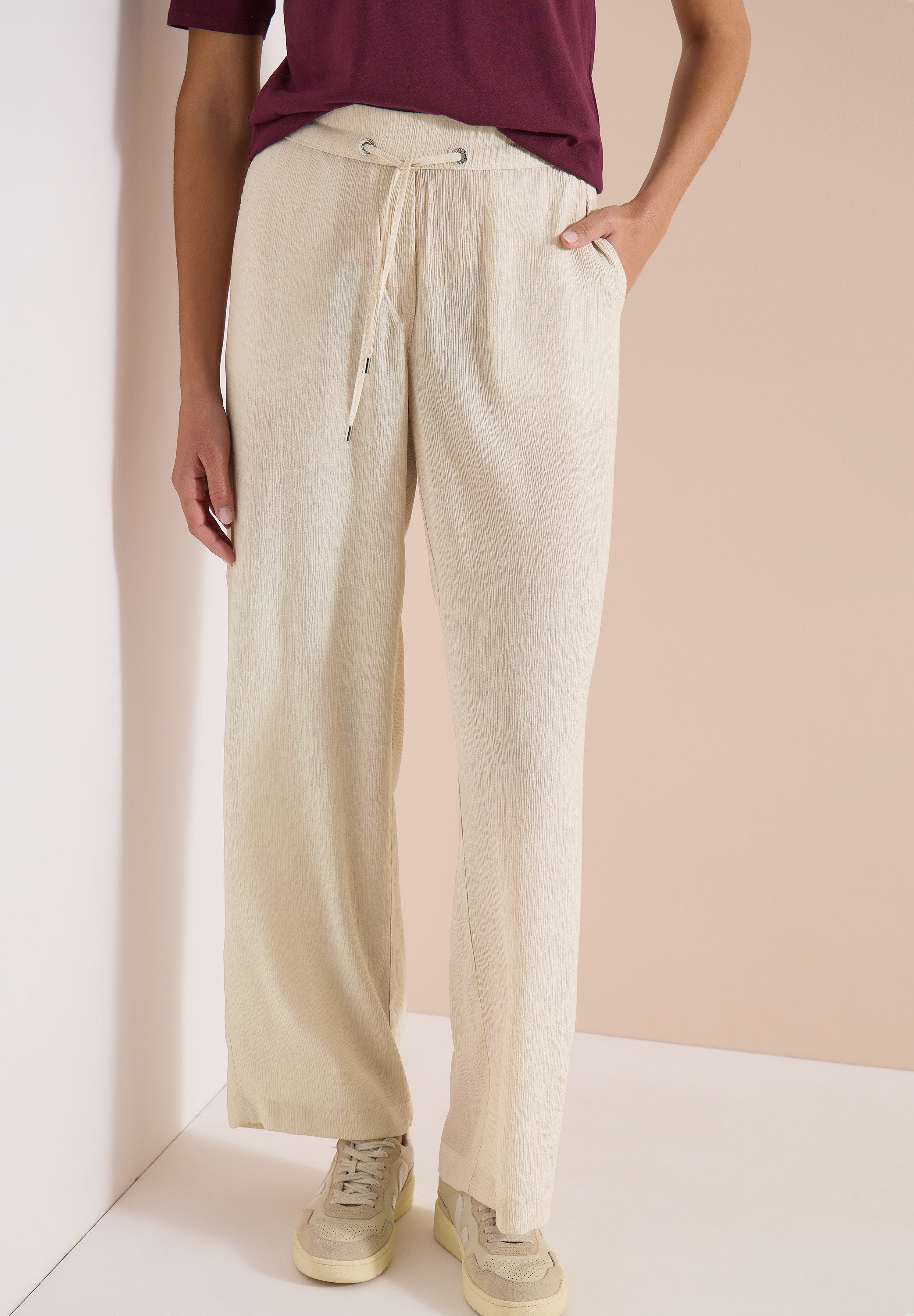 CECIL Stoffhose Style Neele Sommerhose in Struktur-Optik