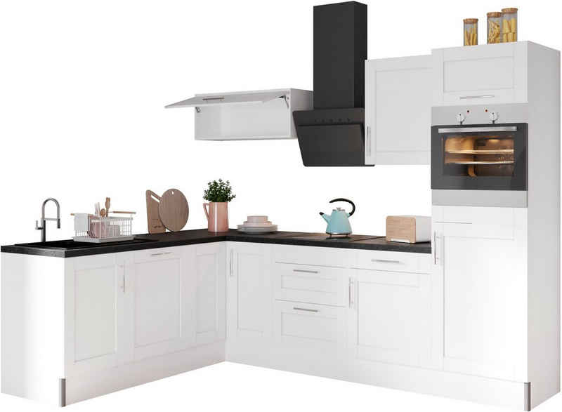 OPTIFIT Küche Ahus, 200 x 270 cm breit, ohne E-Geräte, Soft Close Funktion, MDF Fronten
