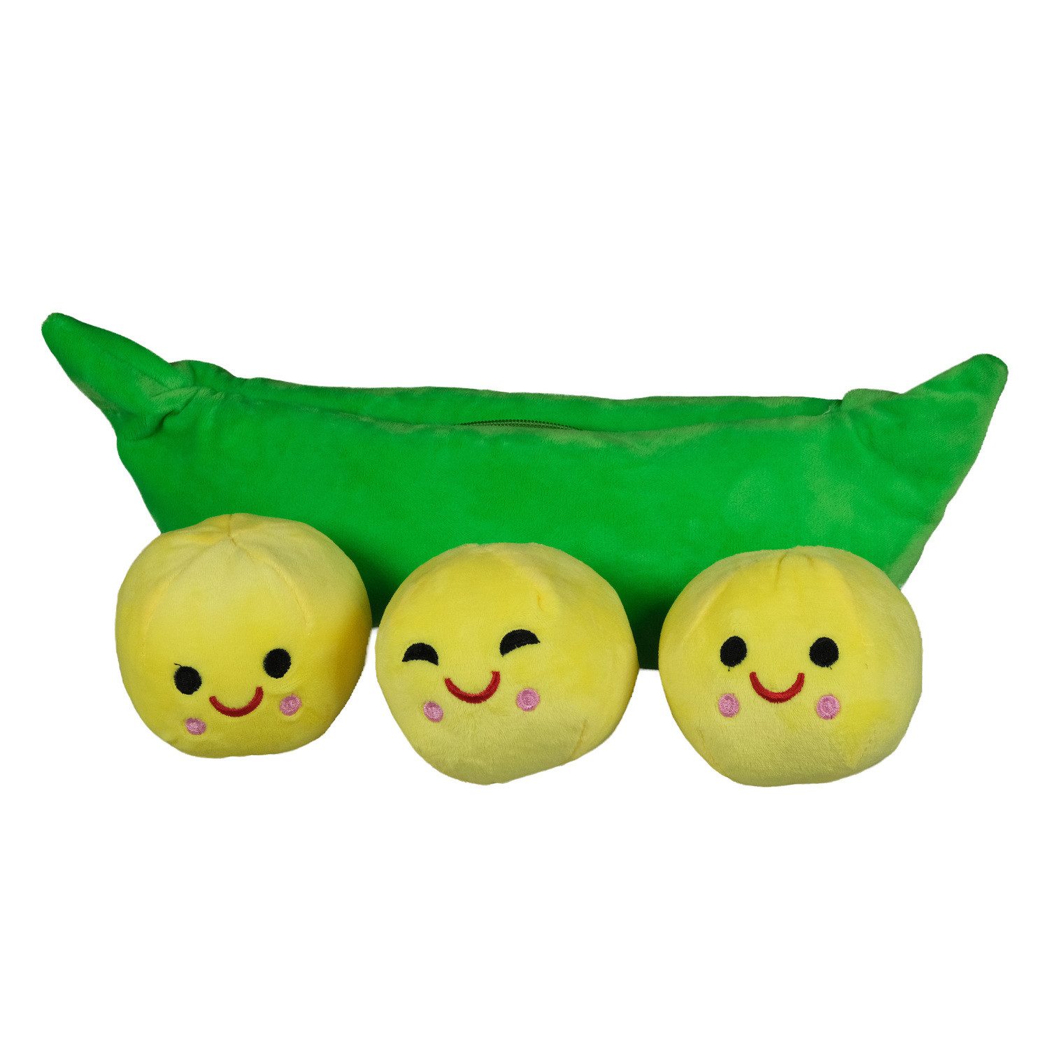 Krüger & Gregoriades Kuscheltier Grüne Erbsen in der Schote Kuscheltier