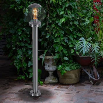 etc-shop LED Außen-Stehlampe, Leuchtmittel inklusive, Warmweiß, LED 4 Watt Außenleuchte Stehlampe Terrasse Gartenlampe Kugel