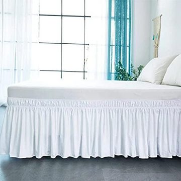 Bettwäsche Bettrock zum Umwickeln Ruffled Solid Bed Rock Elastische 135*200+45cm, FELIXLEO