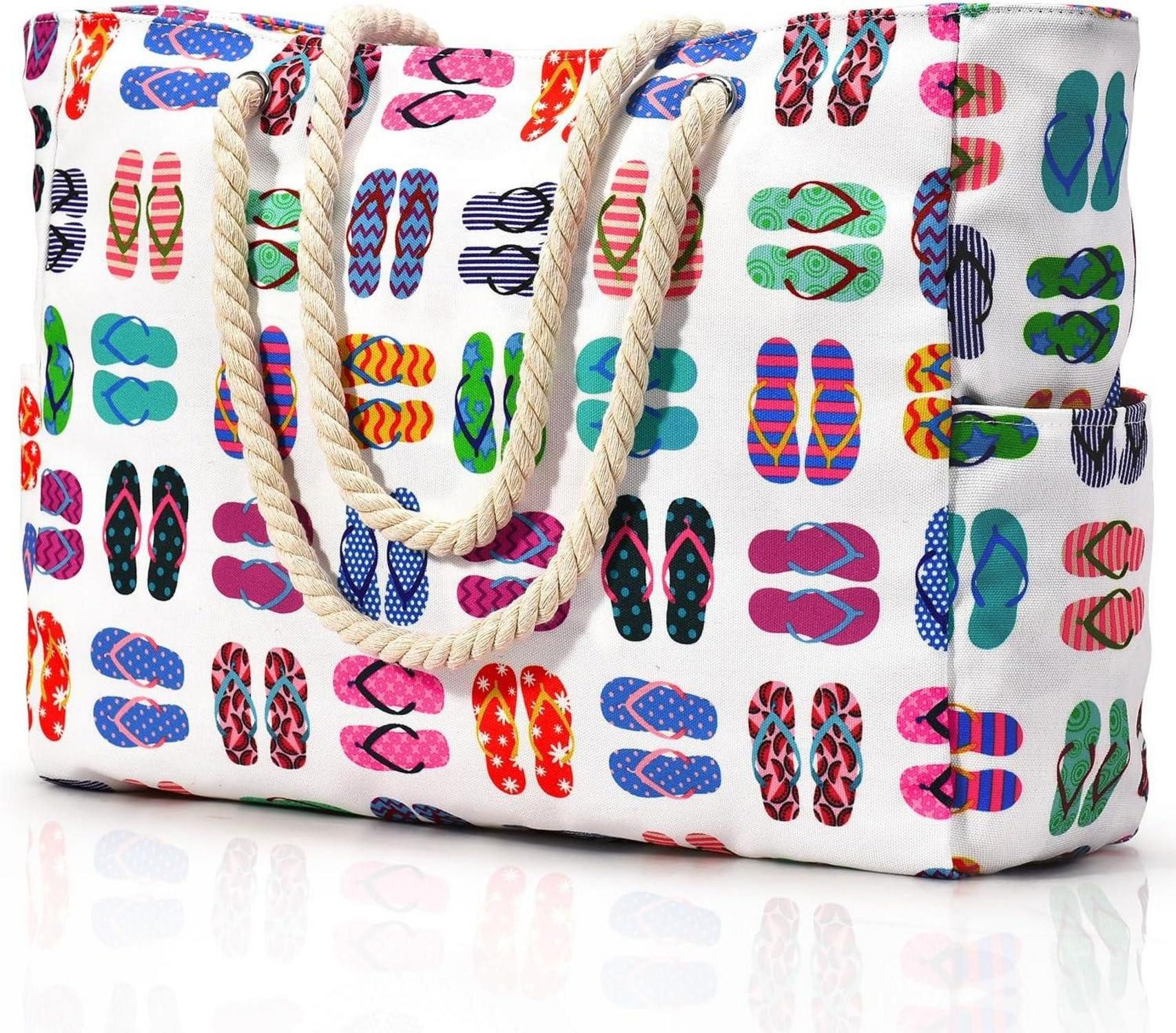 LuxusKollektion Strandtasche Strandtasche Damen Shopper Badetasche günstig online kaufen