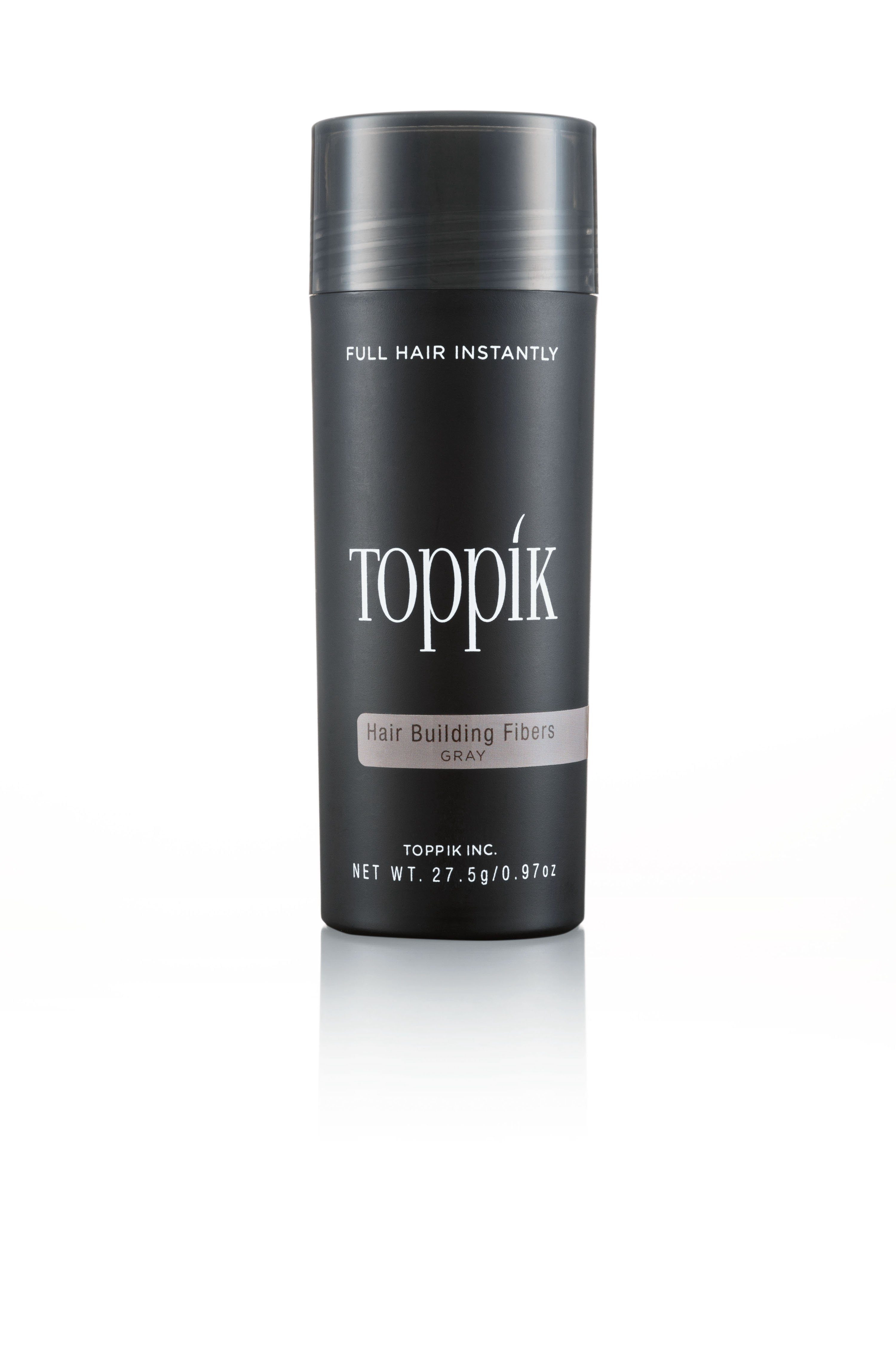 TOPPIK Haarstyling-Set Hair TOPPIK Fibers - g. Grau Haarverdichtung, Haarfasern, Puder, Streuhaar, 27,5 Schütthaar,