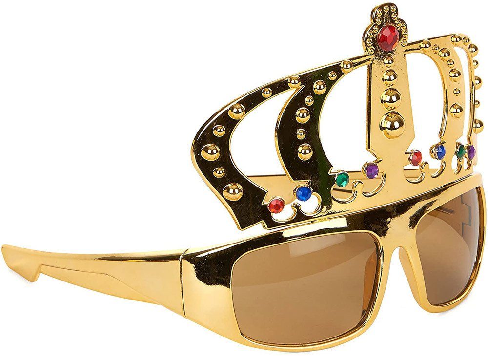 Funny Fashion Verkleidungsmaske Brille König Krone günstig online kaufen
