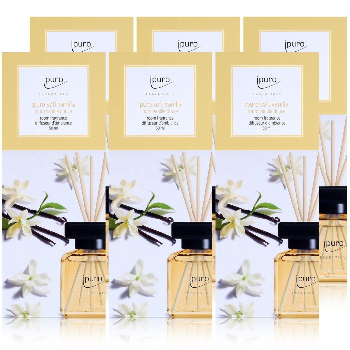 IPURO Raumduft Essentials by Ipuro soft vanilla 50ml Raumduft Dufträume (6er Pack)